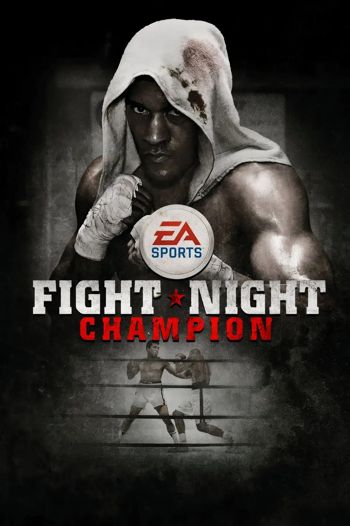 Hình ảnh tổng hợp thể hiện cường độ trận đấu trong Fight Night Champion với Isaac Frost