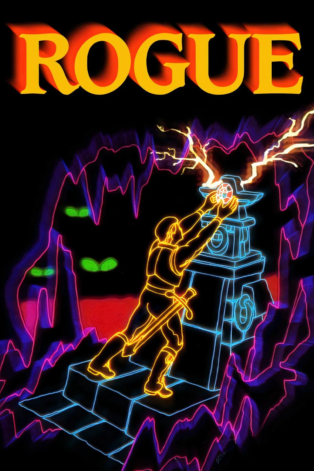 Hình ảnh tổng hợp từ game Rogue, ông tổ của dòng game roguelike.