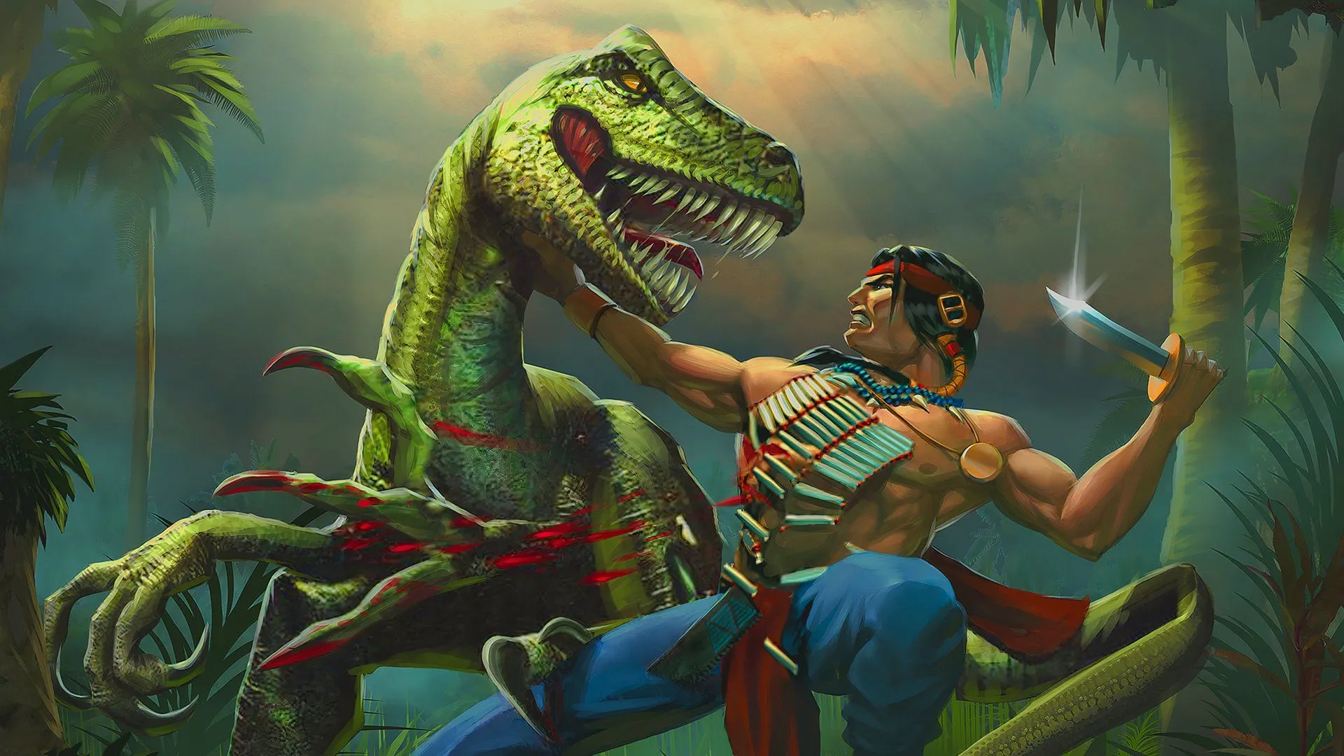 Hình ảnh từ game Turok: Dinosaur Hunter, một tựa game kinh điển được Nightdive Studios phục hồi