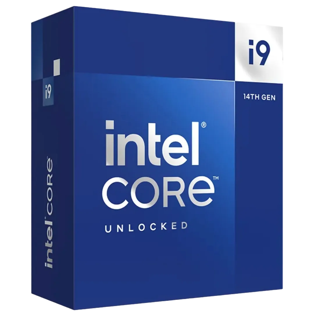 Hộp sản phẩm CPU Intel Core i9-14900K, một chip cao cấp của Intel với hiệu năng mạnh mẽ cho tác vụ nặng.