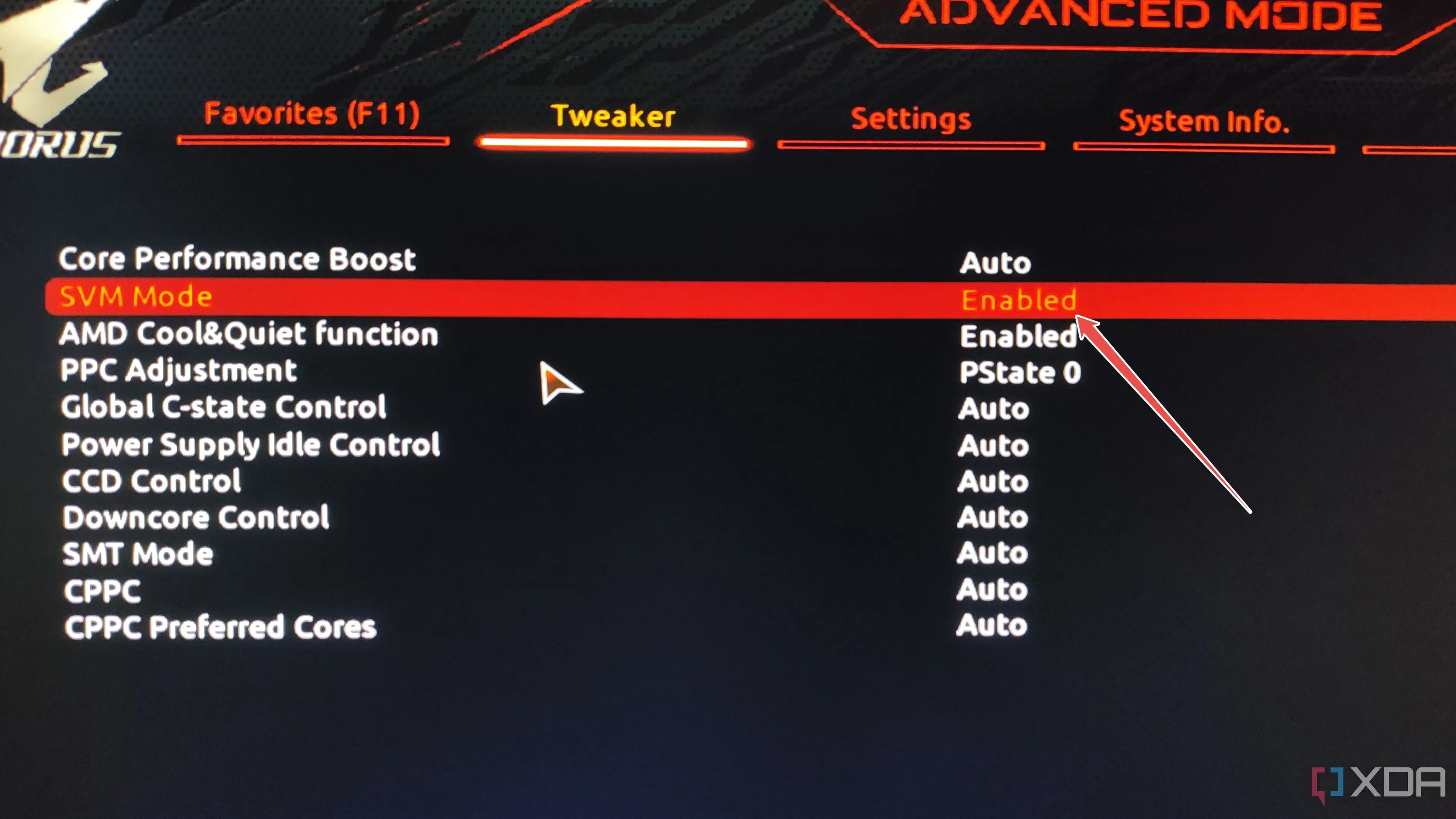 Kích hoạt chế độ SVM (Virtualization) trong cài đặt BIOS