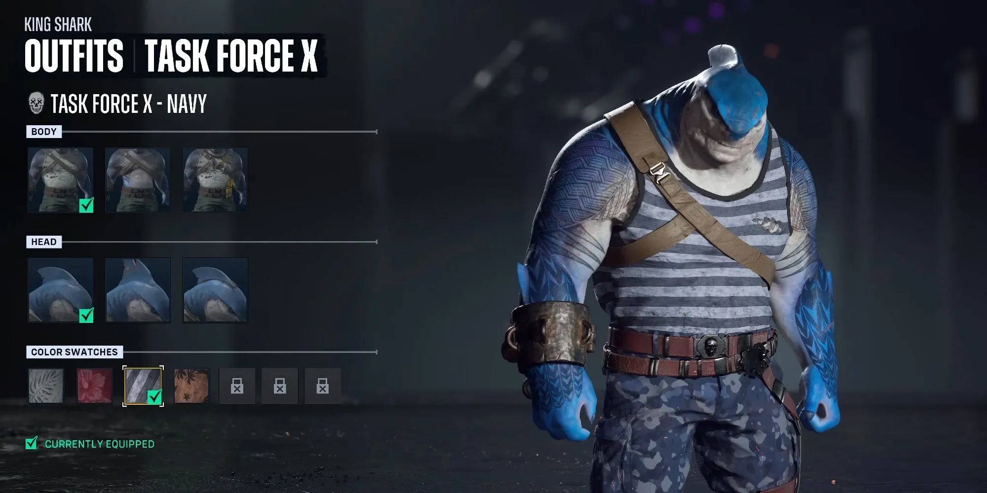 King Shark trong màn hình tùy chỉnh của Suicide Squad: Kill The Justice League