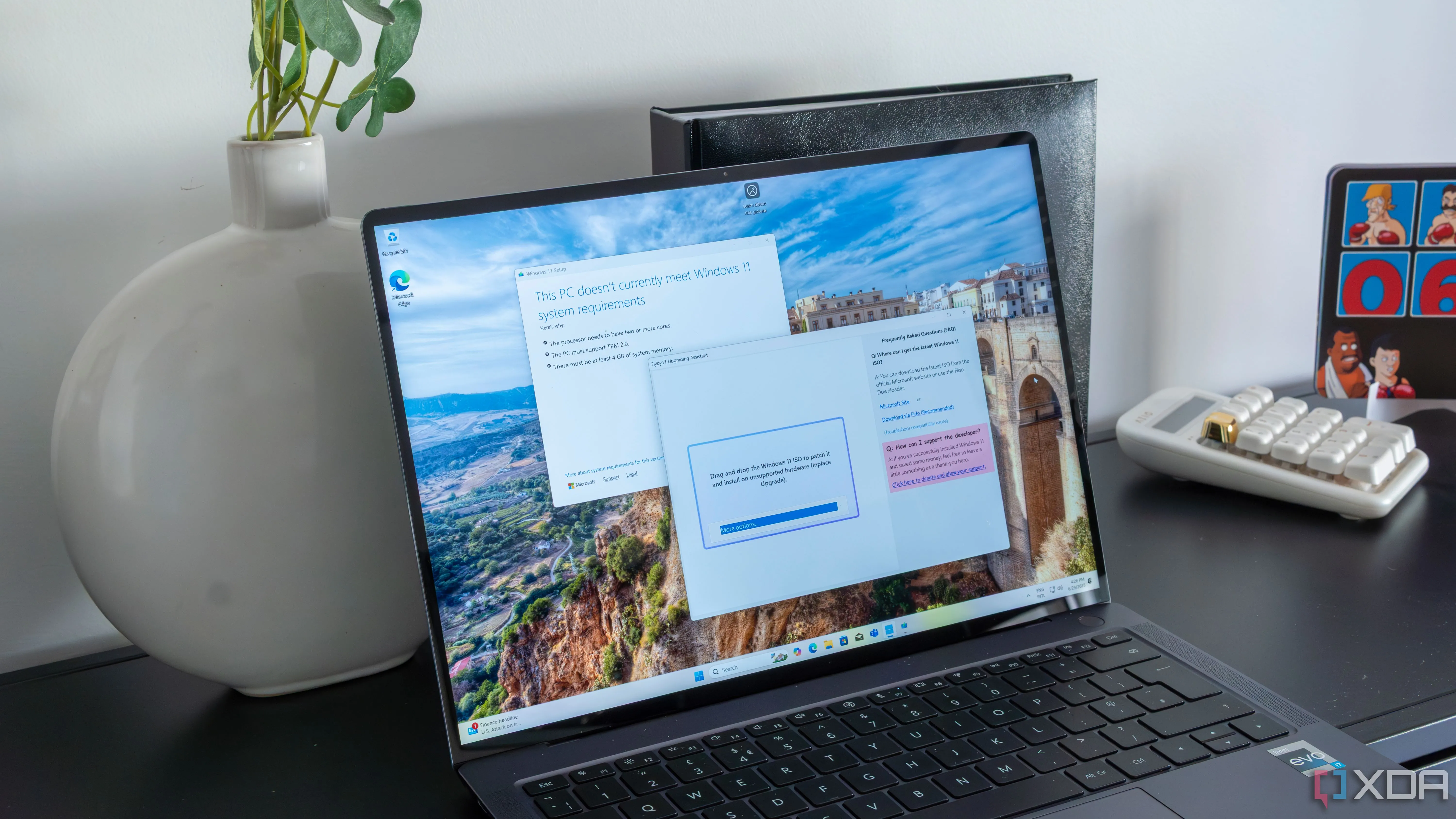 Laptop chạy Windows 11 với Flyby11, công cụ hỗ trợ nâng cấp