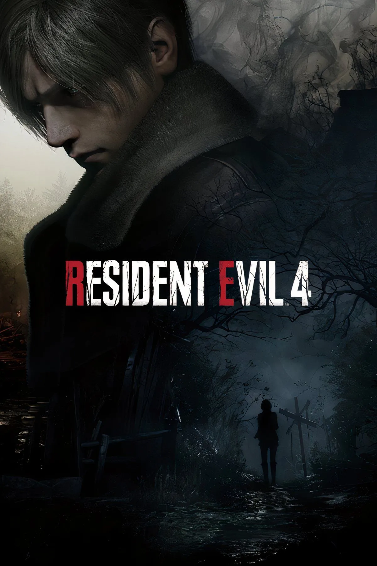 Leon Kennedy chuẩn bị chiến đấu trong một cảnh của game Resident Evil 4 Remake.