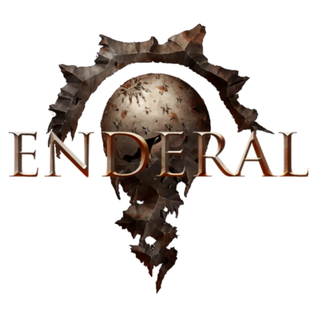 Logo chính thức của Enderal: Forgotten Stories, một bản mod chuyển đổi toàn diện cho tựa game Skyrim.