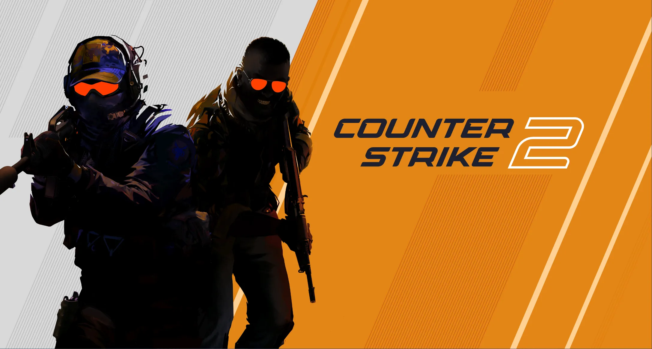 Logo Counter-Strike 2 với hình ảnh đội CT và T đang đối đầu
