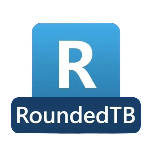Logo của ứng dụng RoundedTB với chữ &quot;R&quot; và &quot;B&quot; được bo tròn, tượng trưng cho tính năng chính