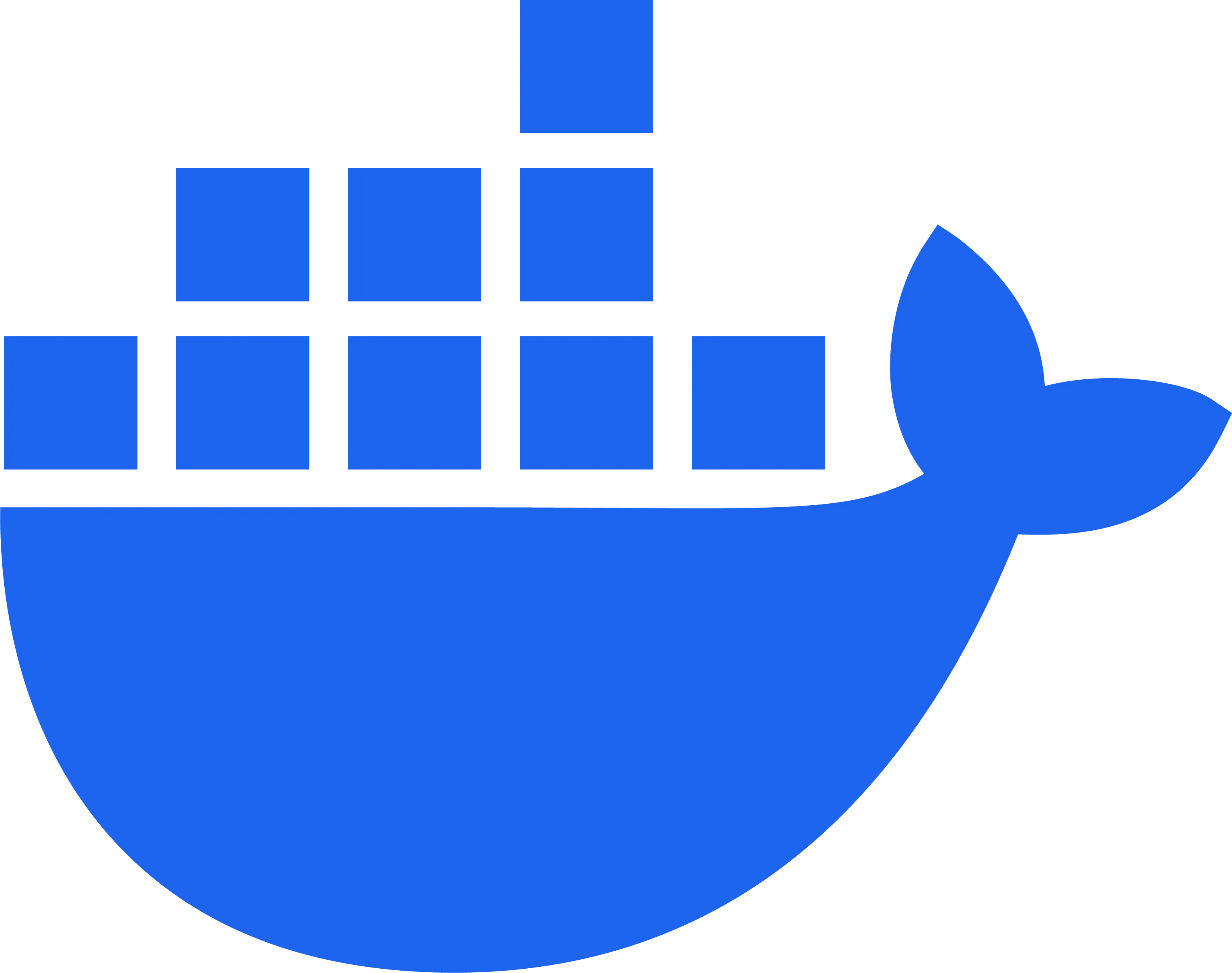 Logo Docker màu xanh, đại diện cho nền tảng container hóa mạnh mẽ