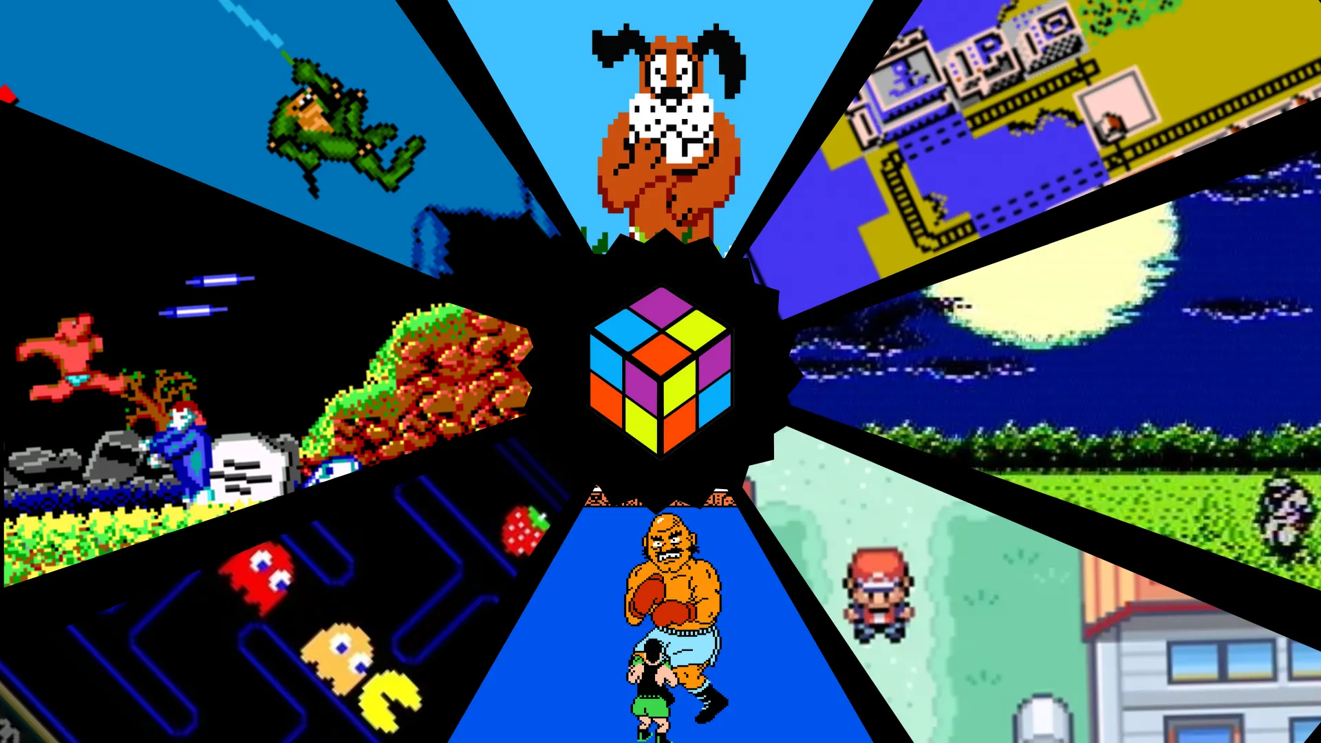 Logo LaunchBox nổi bật trên nền các trò chơi giả lập, minh họa thế giới game đa dạng