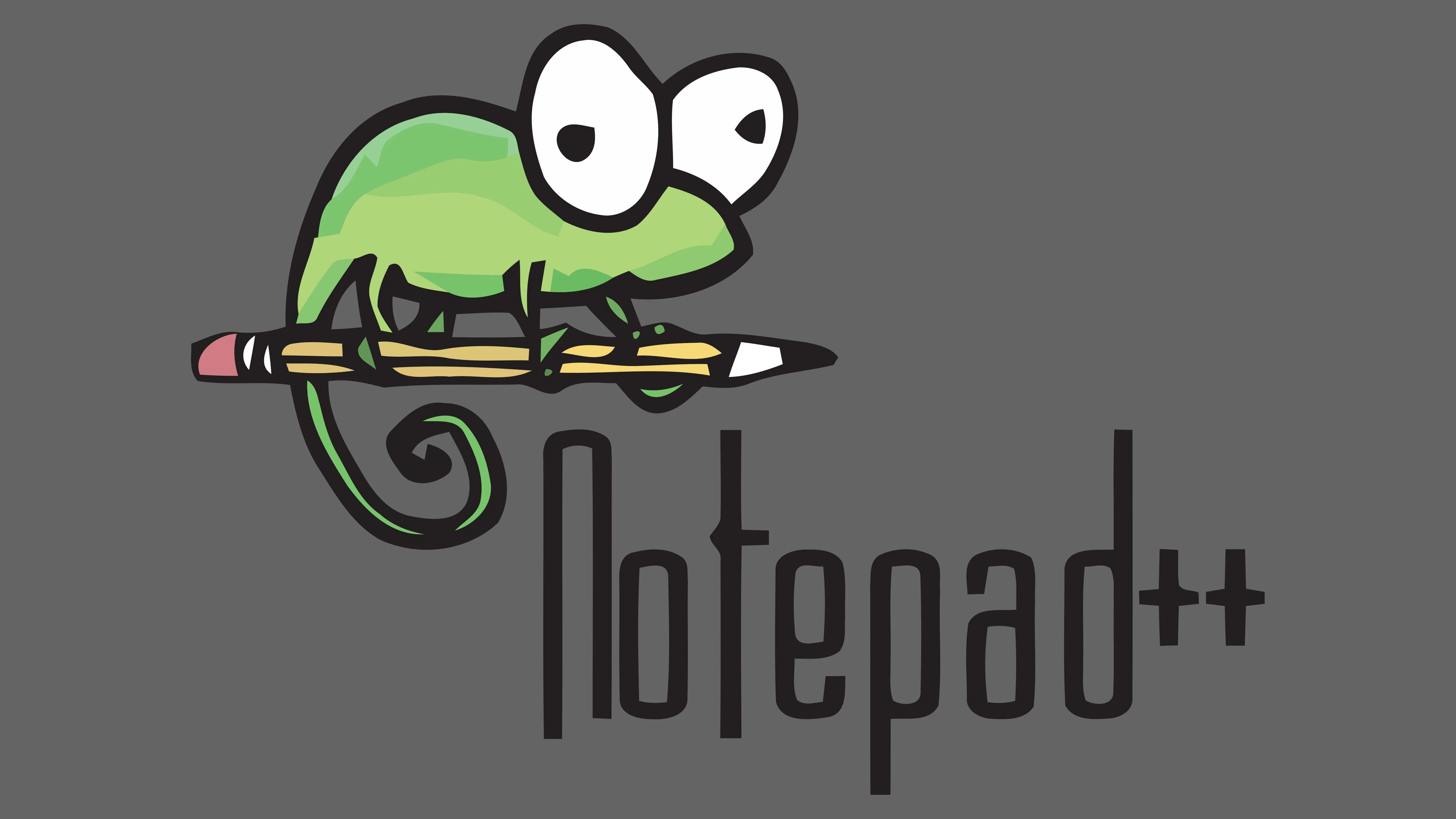 Logo Notepad++ màu xanh dương nổi bật trên nền xám, biểu tượng của phần mềm mã nguồn mở