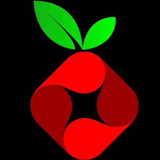 Logo Pi-hole hình chiếc lá màu xanh trên nền đen, biểu tượng của giải pháp chặn quảng cáo