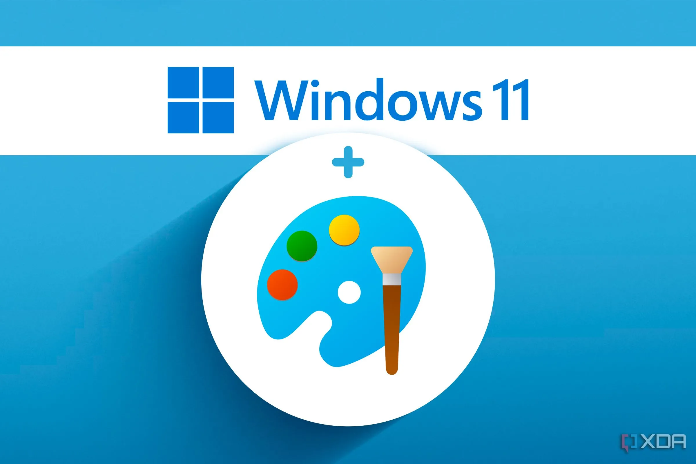 Logo Windows 11 và biểu tượng Microsoft Paint minh họa sự tích hợp và khả năng chỉnh sửa ảnh miễn phí của ứng dụng