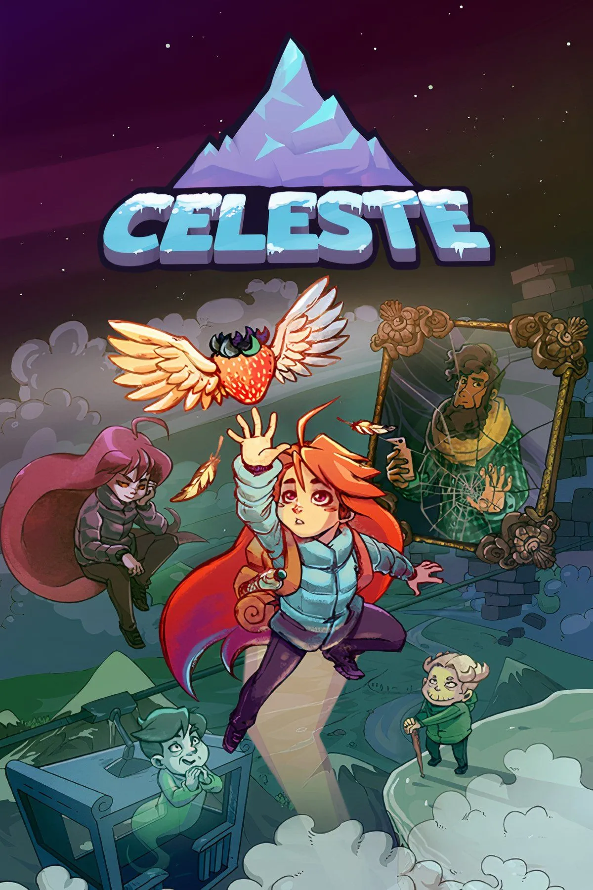 Madeline leo núi Celeste đầy thử thách, tượng trưng cho hành trình khám phá bản thân và vượt qua khó khăn trong game platformer Celeste.