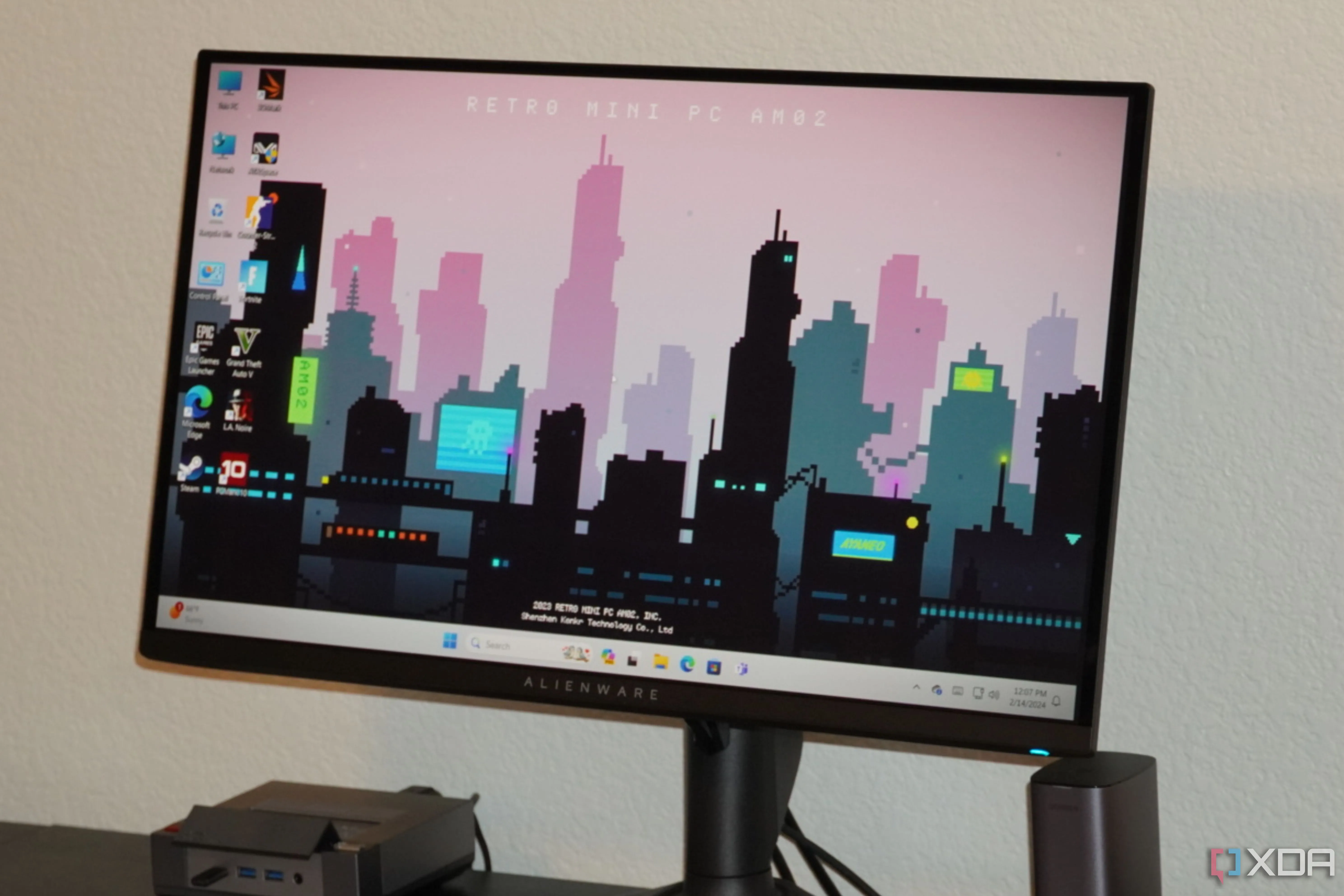 Màn hình Alienware QD-OLED hiển thị hình ảnh sắc nét trên giao diện chính