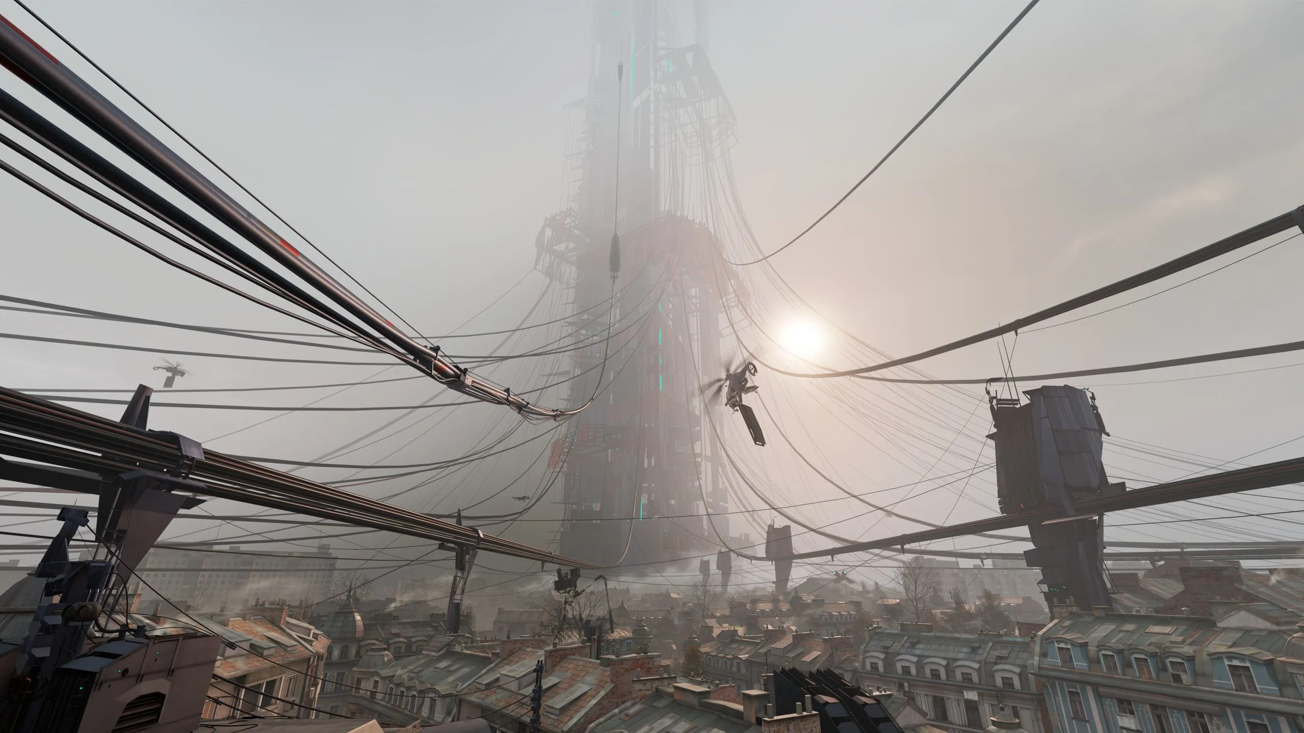 Màn hình chơi game Half-Life: Alyx, một cảnh chiến đấu trong môi trường VR