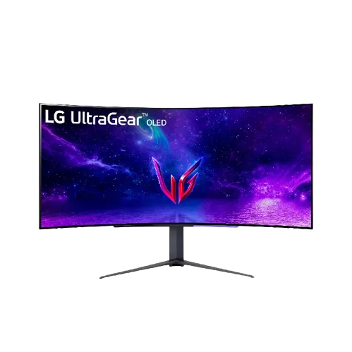 Màn hình cong LG UltraGear 45GR95QE OLED WQHD với kích thước lớn và tỷ lệ khung hình rộng