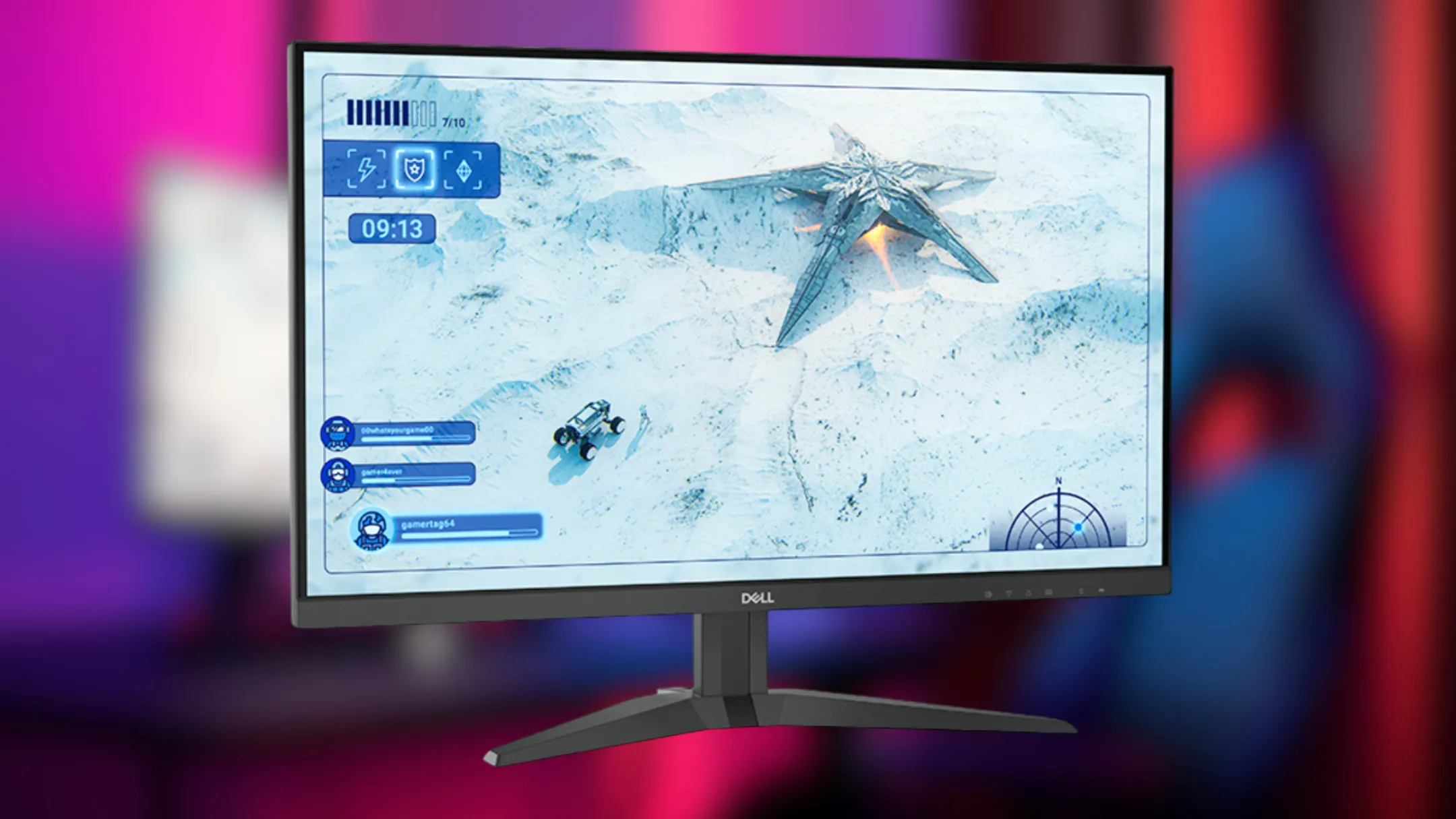 Màn hình Dell G2725D đang hiển thị trải nghiệm chơi game mượt mà