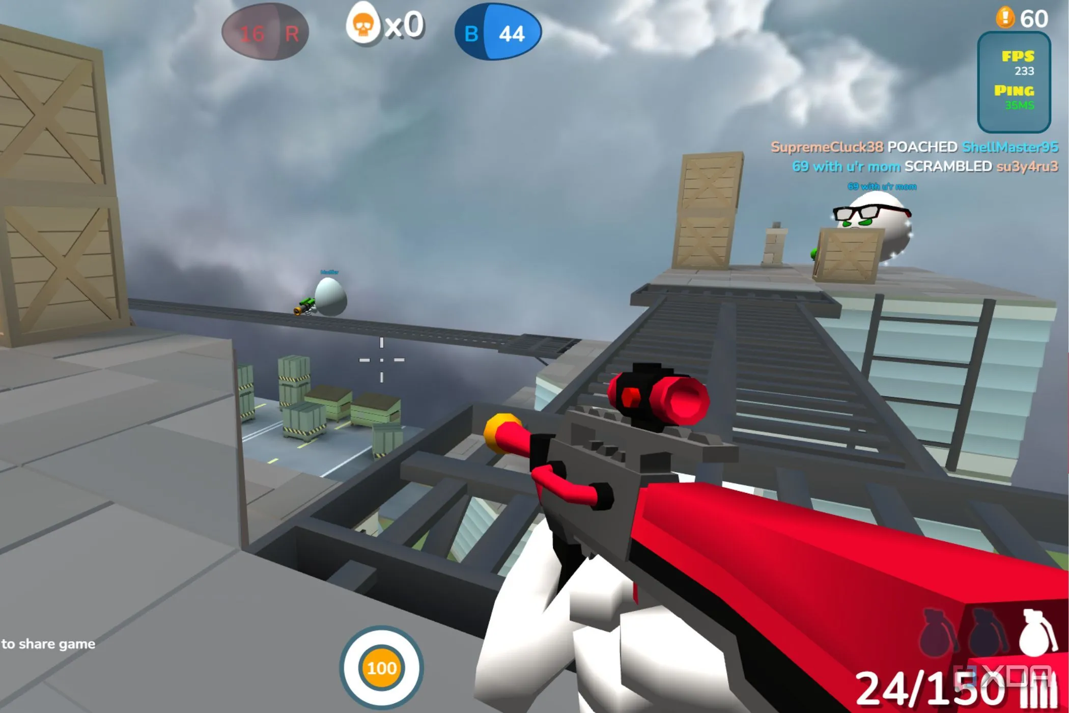Màn hình gameplay của Shell Shockers