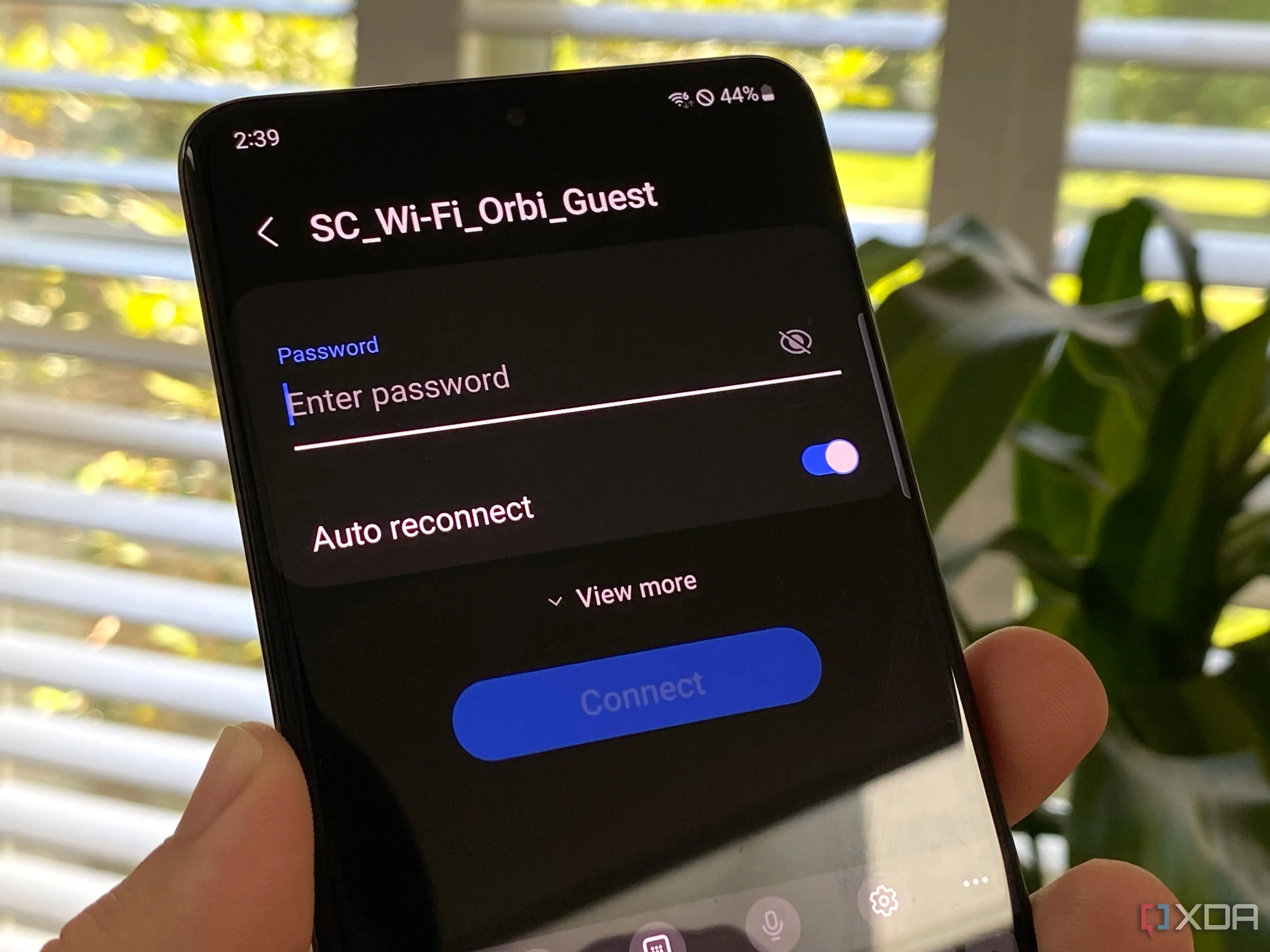 Màn hình nhập mật khẩu Wi-Fi trên điện thoại Galaxy S20