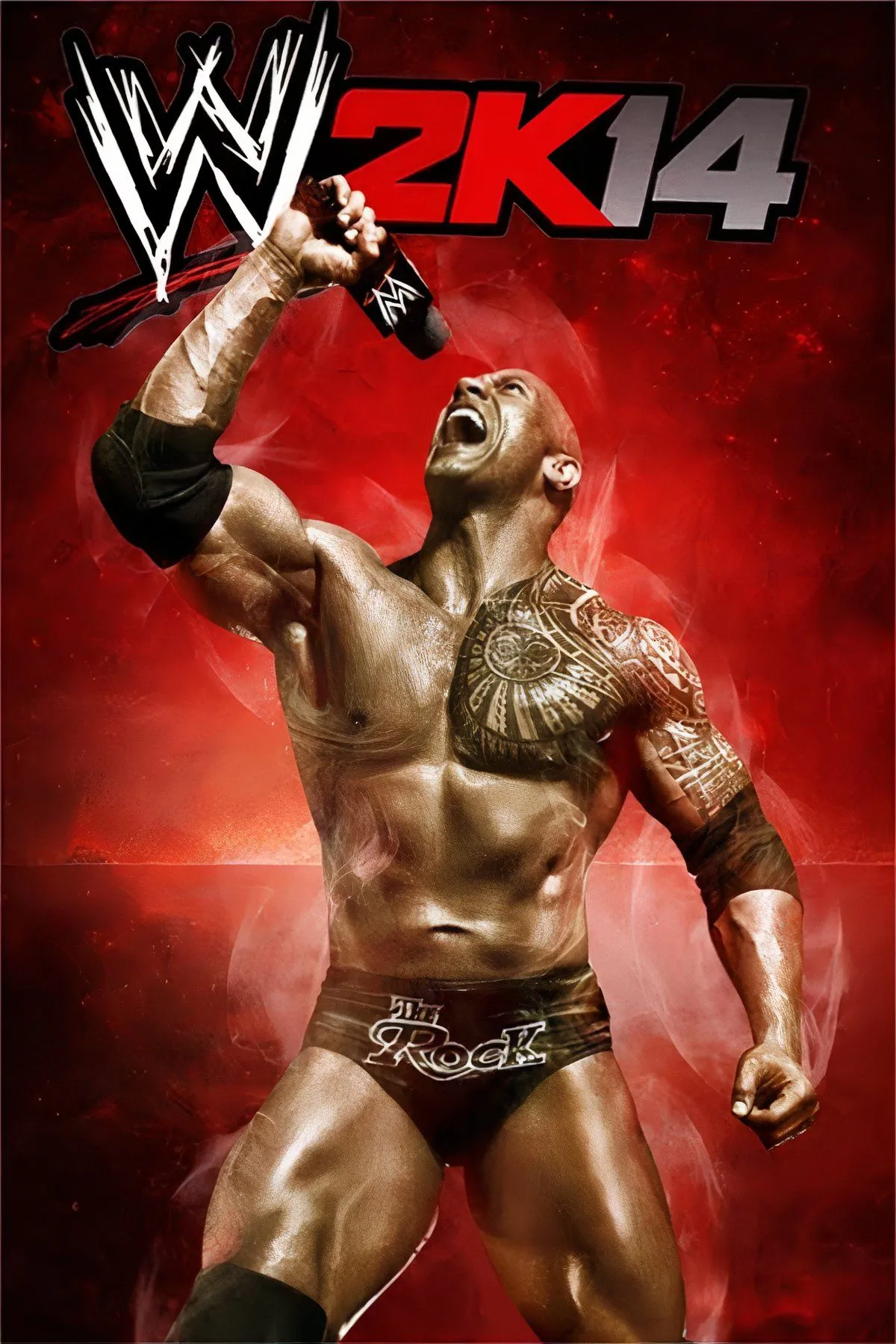Màn hình tiêu đề của game WWE 2K14 với các biểu tượng WWE
