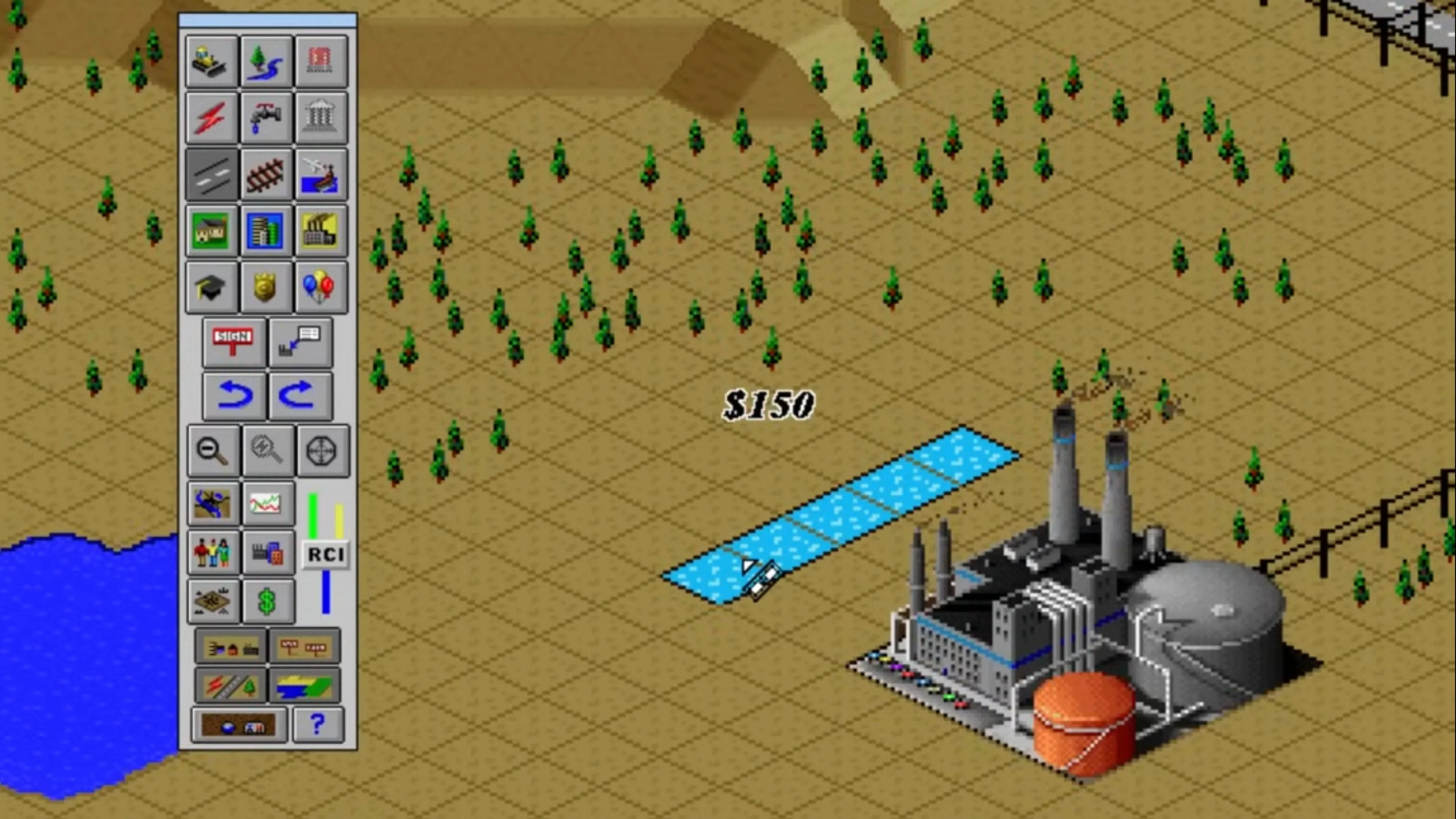 Màn hình trò chơi SimCity 2000