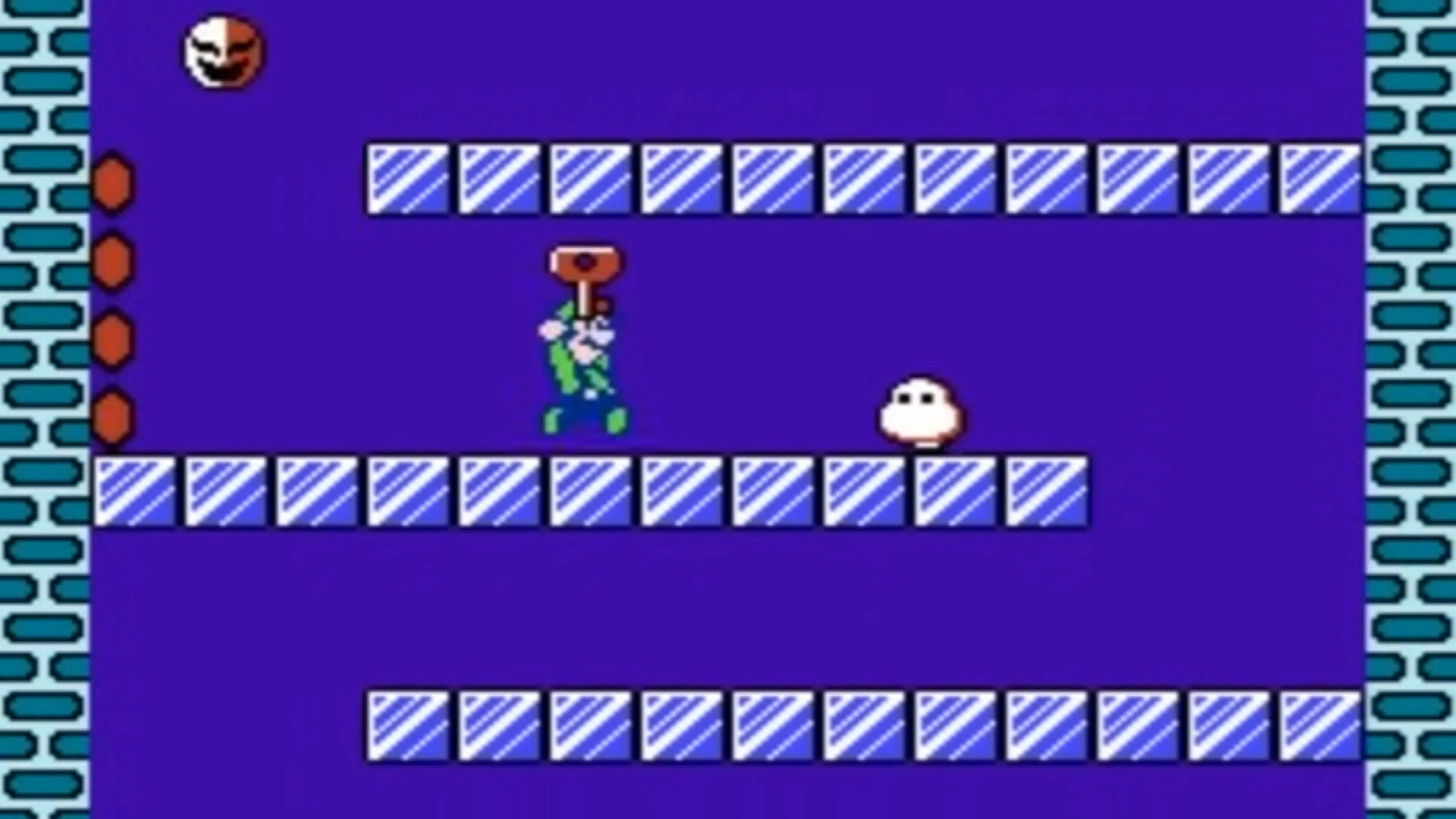 Mario đối mặt với Piranha Plant trong ống cống ở Super Mario Bros 2