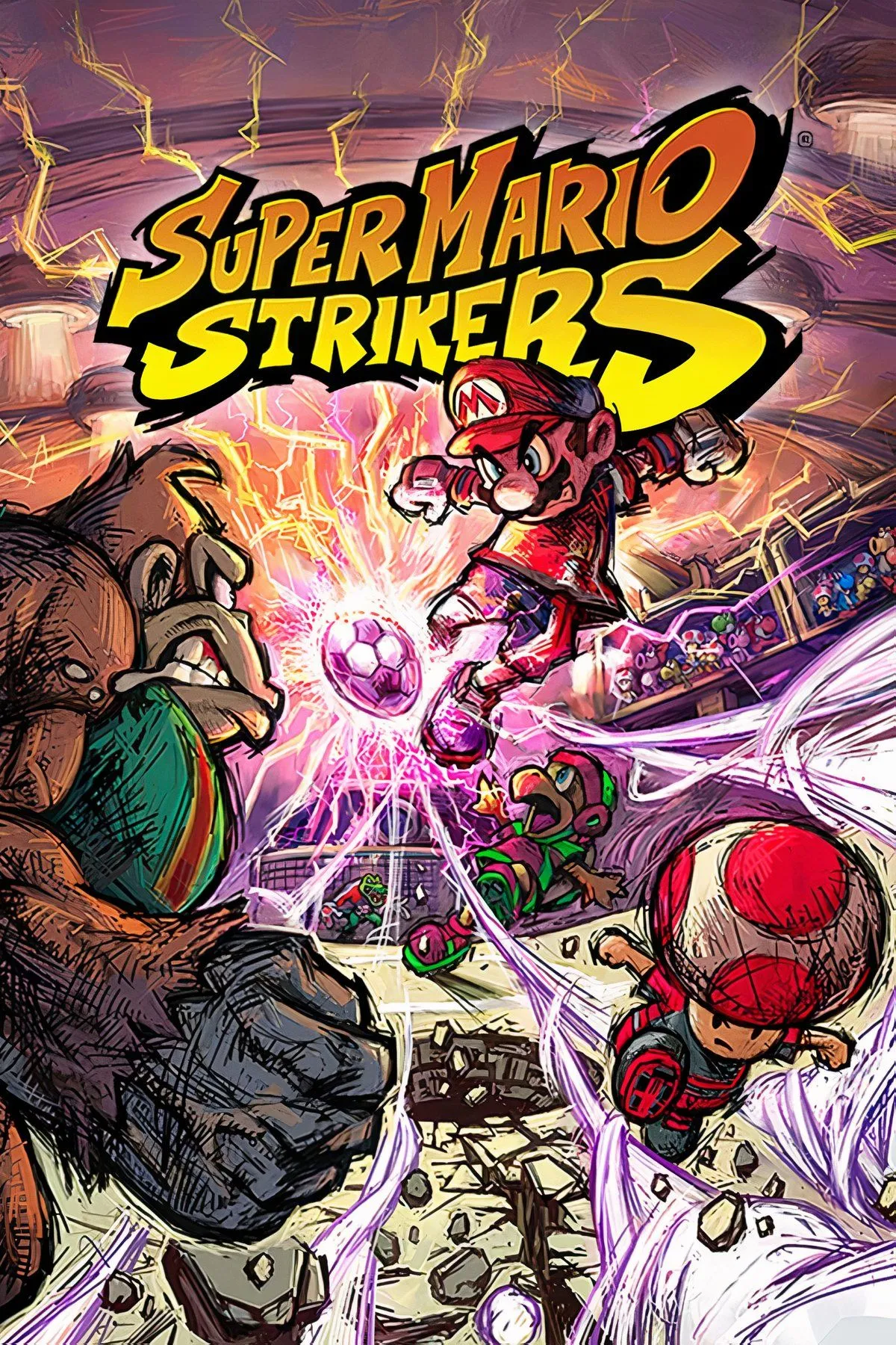 Mario, Luigi và Wario trong Super Mario Strikers đầy cá tính và quyết liệt trên GameCube
