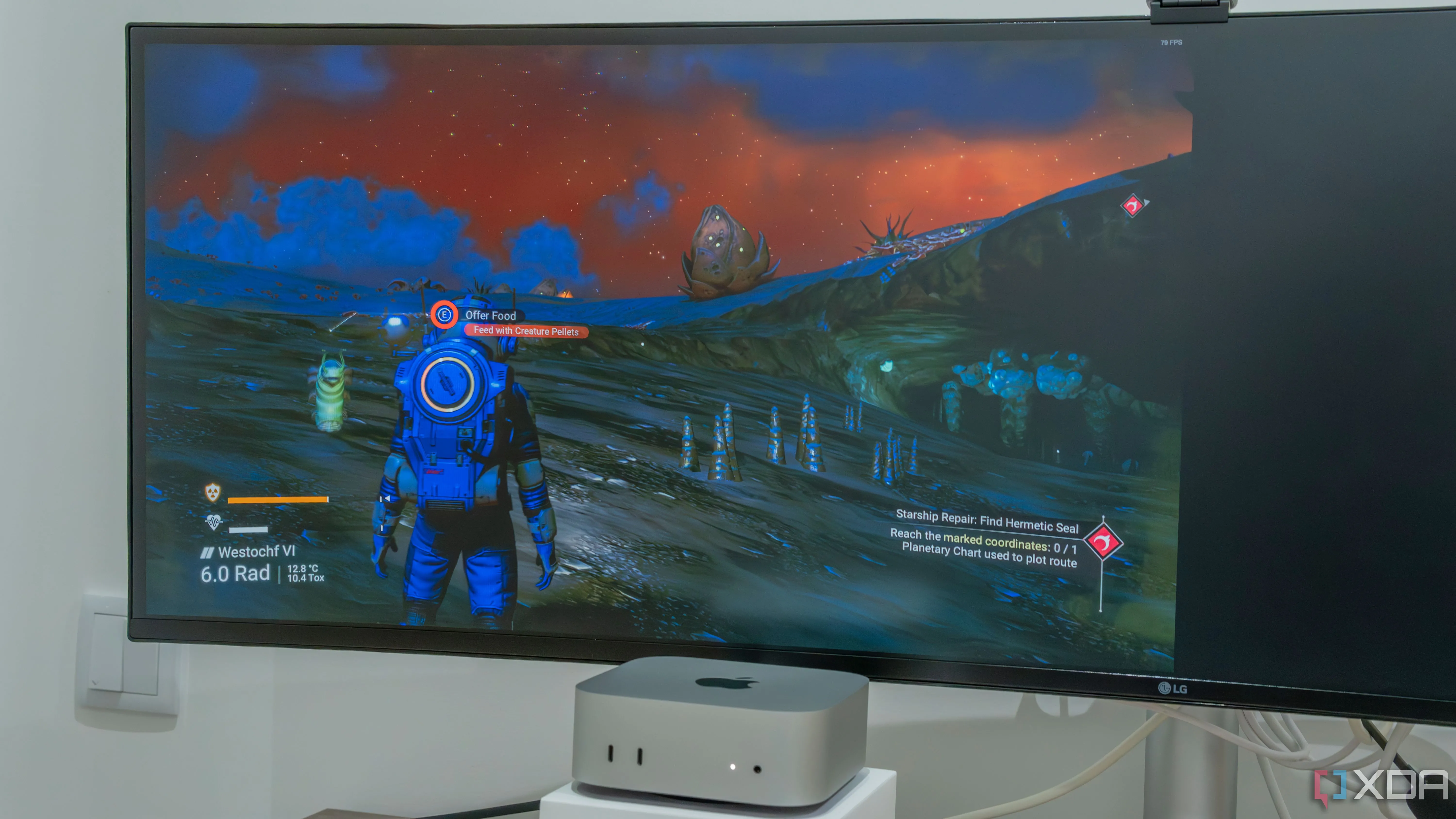Máy Mac Mini M4 chơi game No Man's Sky, minh chứng cho khả năng gaming trên macOS so với Windows