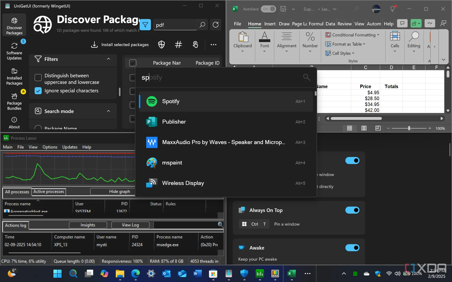 Máy tính chạy đa nhiệm với nhiều ứng dụng mở trên Windows 11, minh họa lợi ích của RAM nhanh khi chuyển đổi