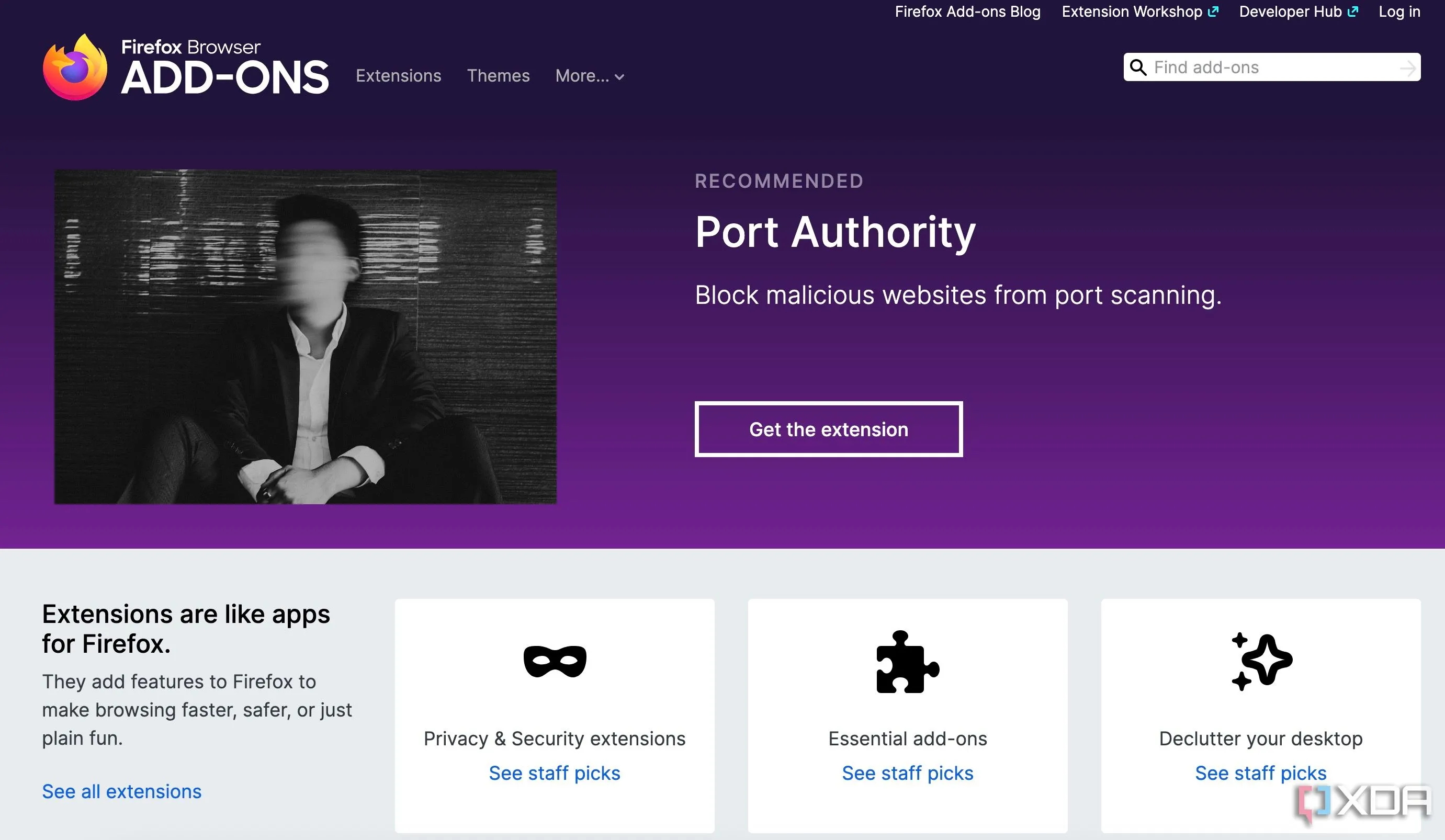 Menu tiện ích mở rộng của Zen Browser, cho thấy khả năng tương thích với add-on của Firefox