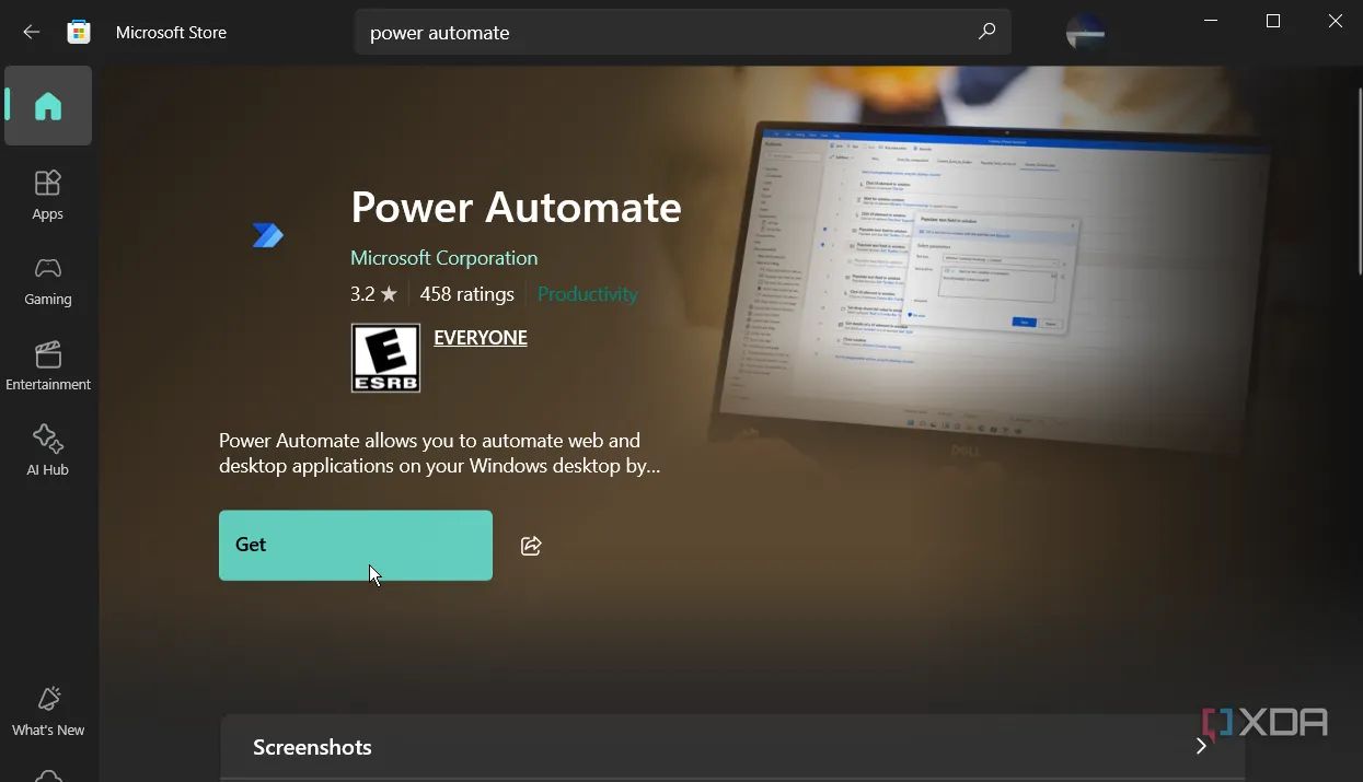 Microsoft Power Automate miễn phí trên Microsoft Store cho Windows 10