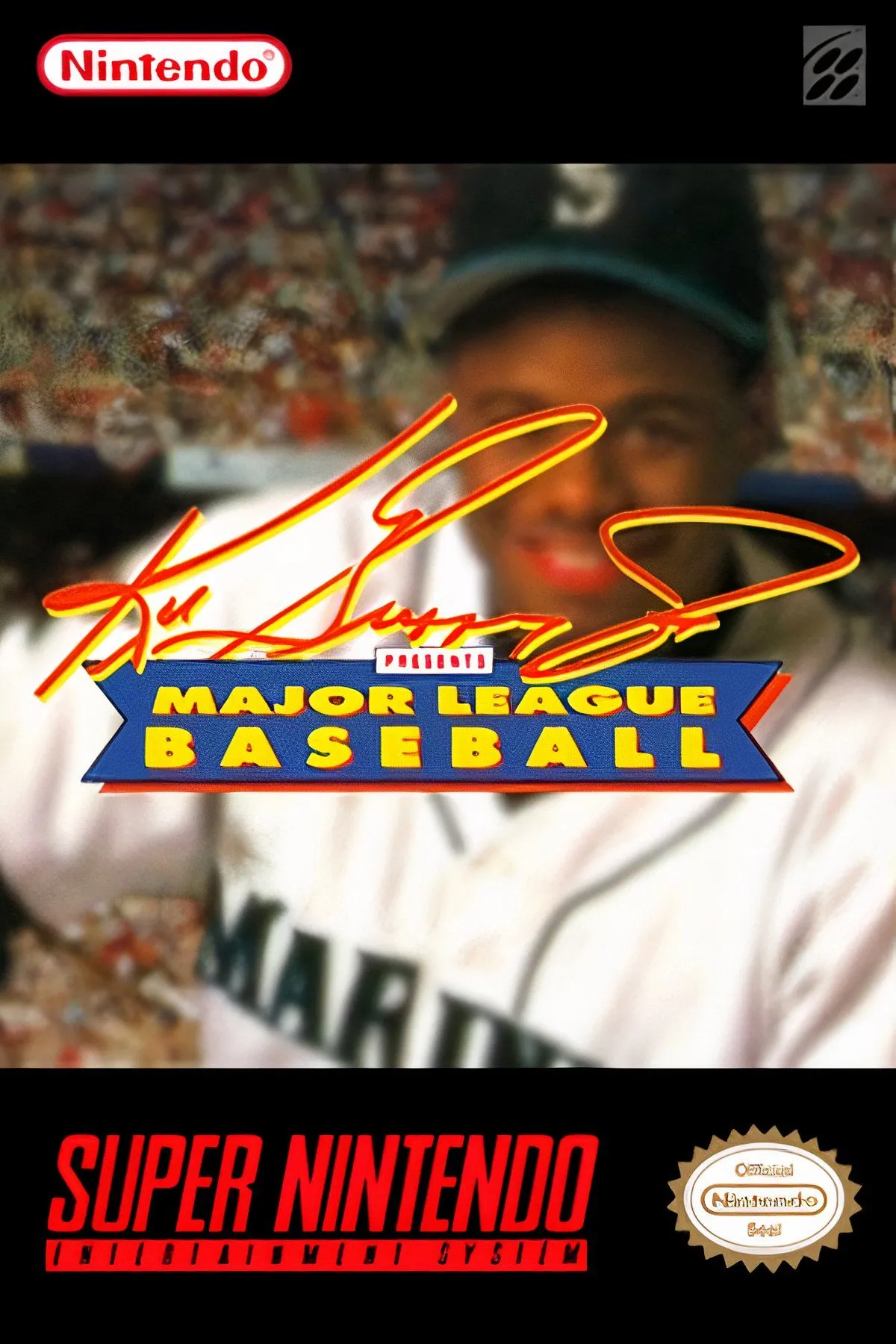 Mô phỏng trận đấu bóng chày trong Ken Griffey Jr. Presents Major League Baseball trên SNES