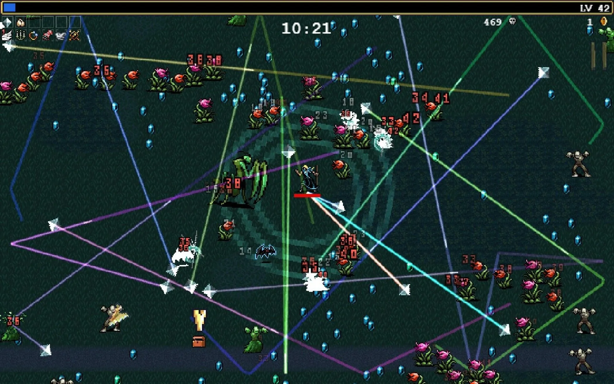 Mô tả gameplay rực rỡ với các tia laser và hiệu ứng hình ảnh sống động, gợi ý về các tựa game miễn phí trên trình duyệt.