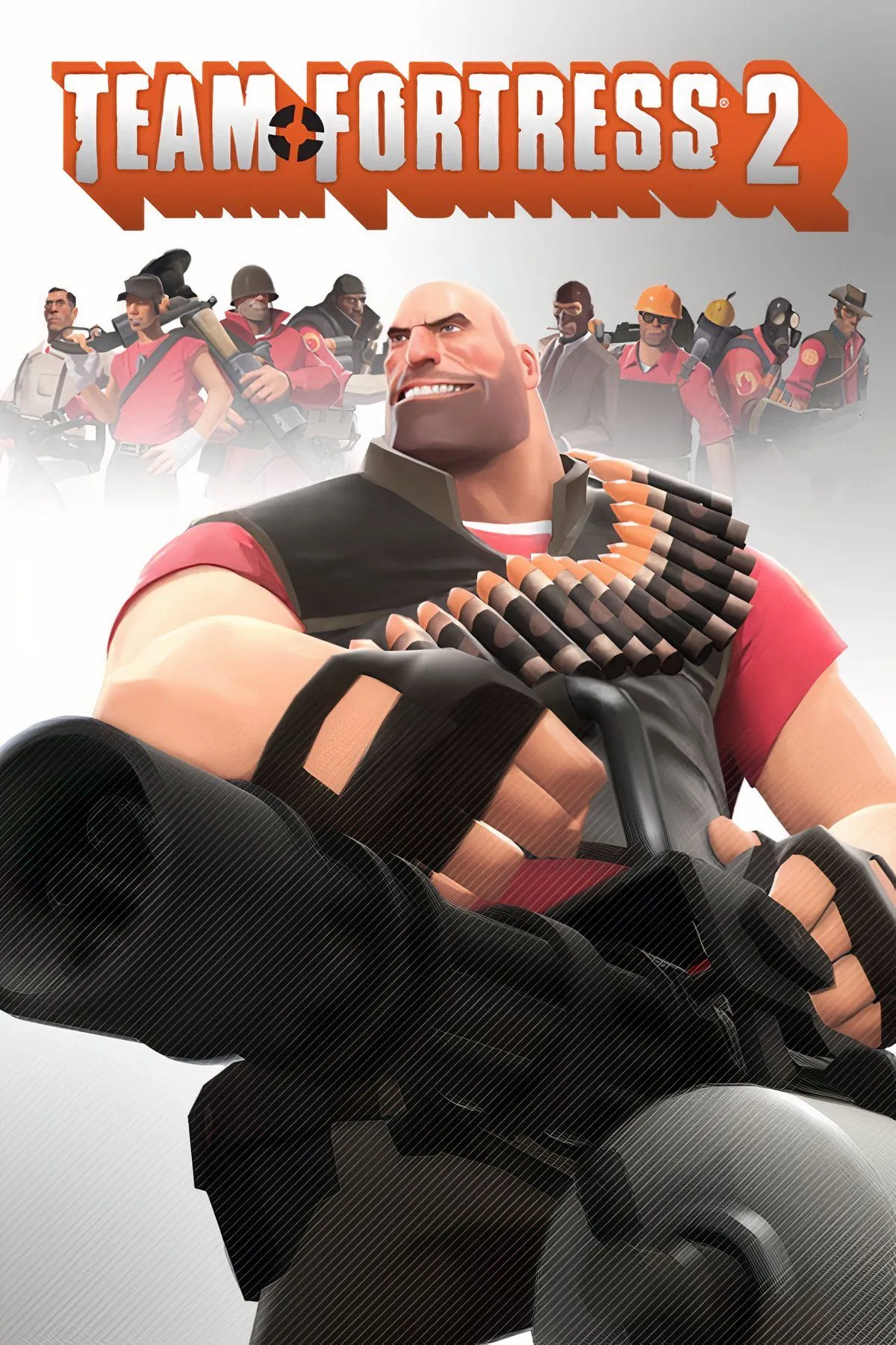 Một cảnh chiến đấu đầy màu sắc trong Team Fortress 2 với các lớp nhân vật đa dạng