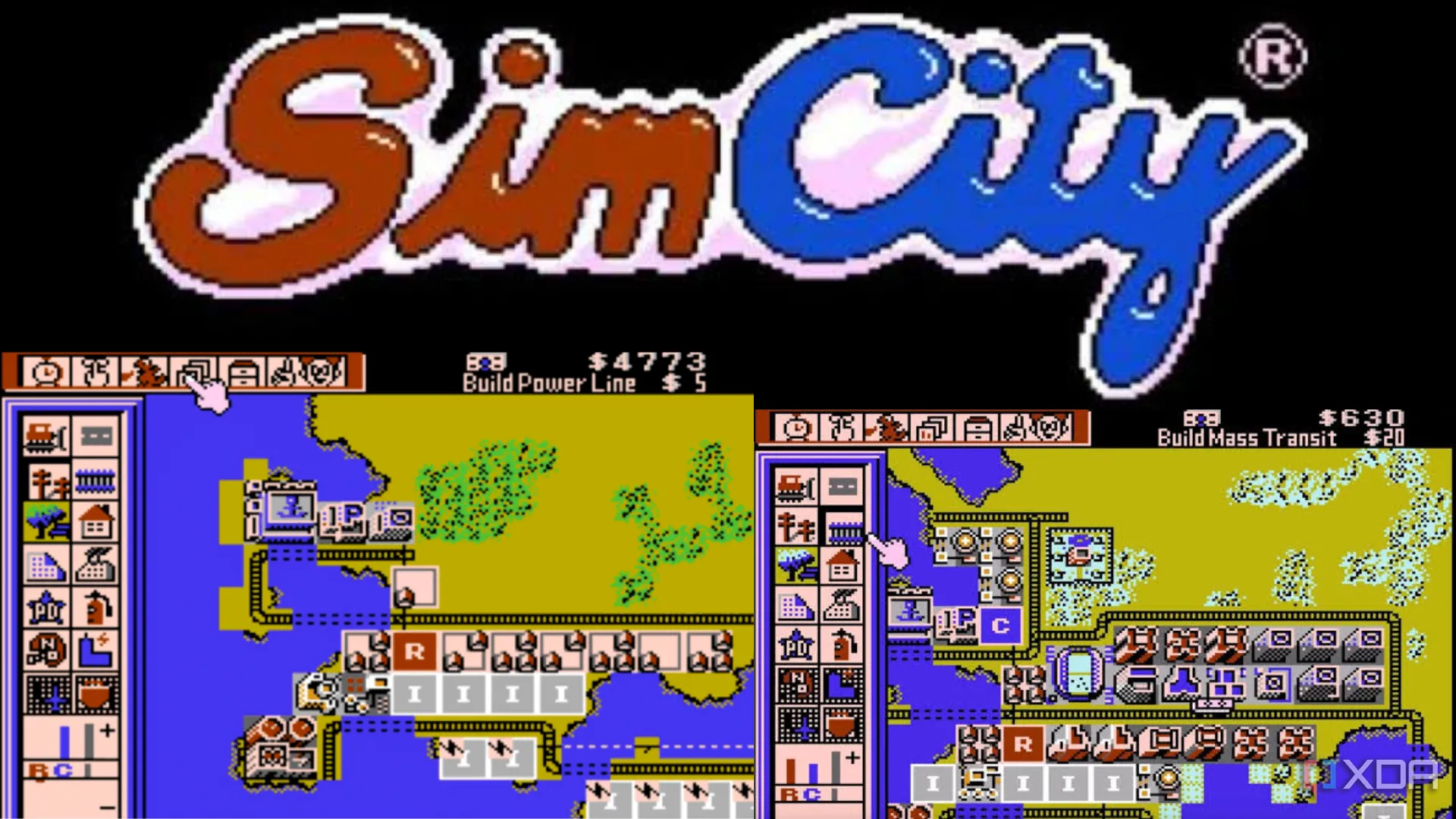 Một thành phố đang phát triển trong SimCity, thể hiện khả năng xây dựng và quản lý đô thị của người chơi