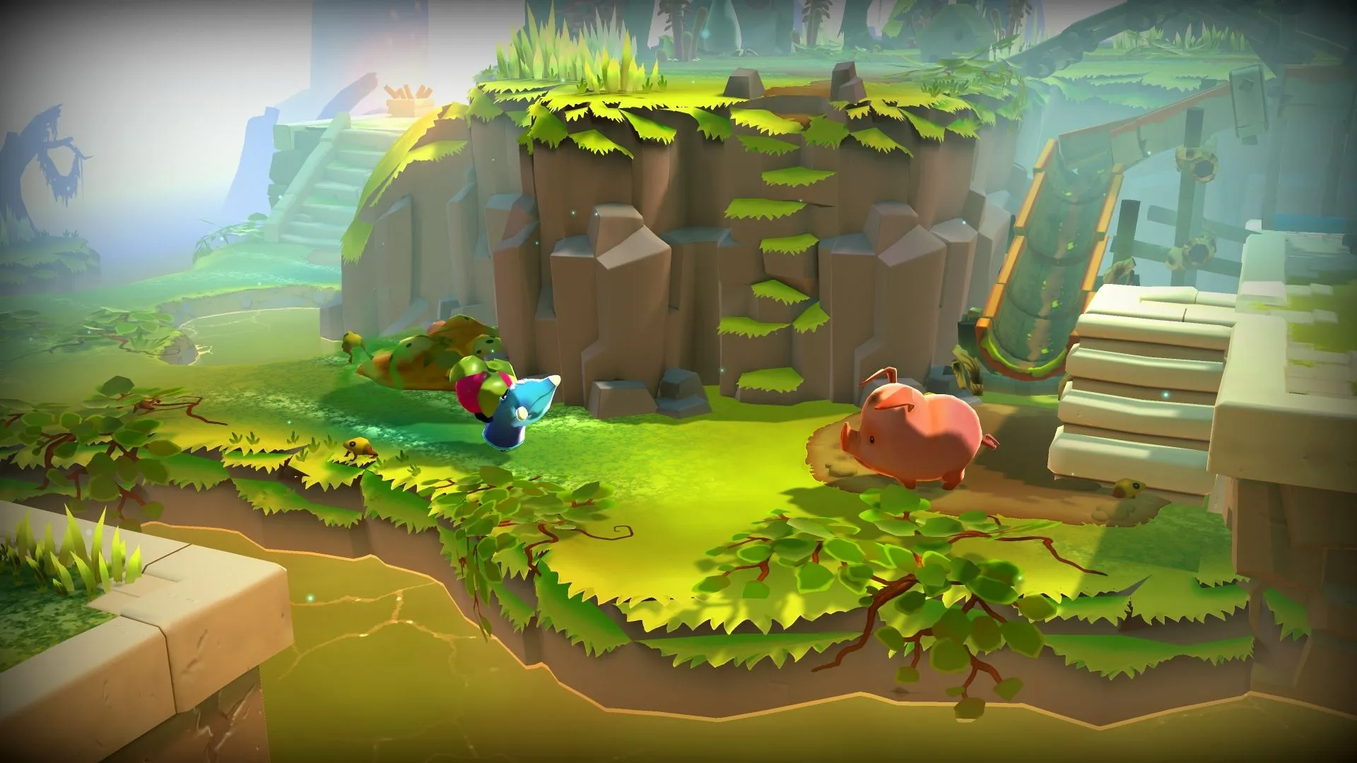 Người chơi giải đố câu đố con heo trong game The Last Campfire