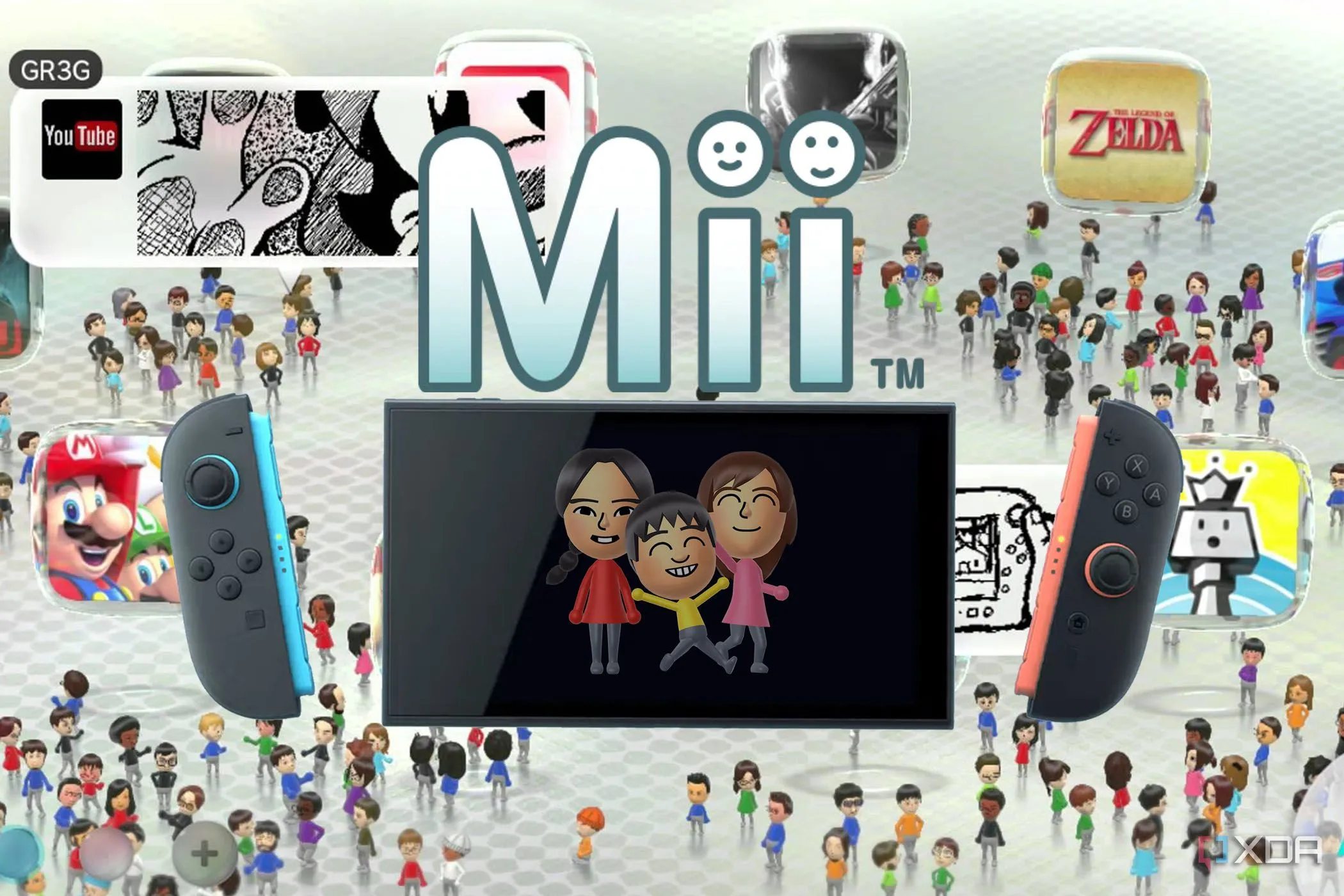 Người chơi Nintendo Switch 2 với tính năng GameChat trong Mii Plaza