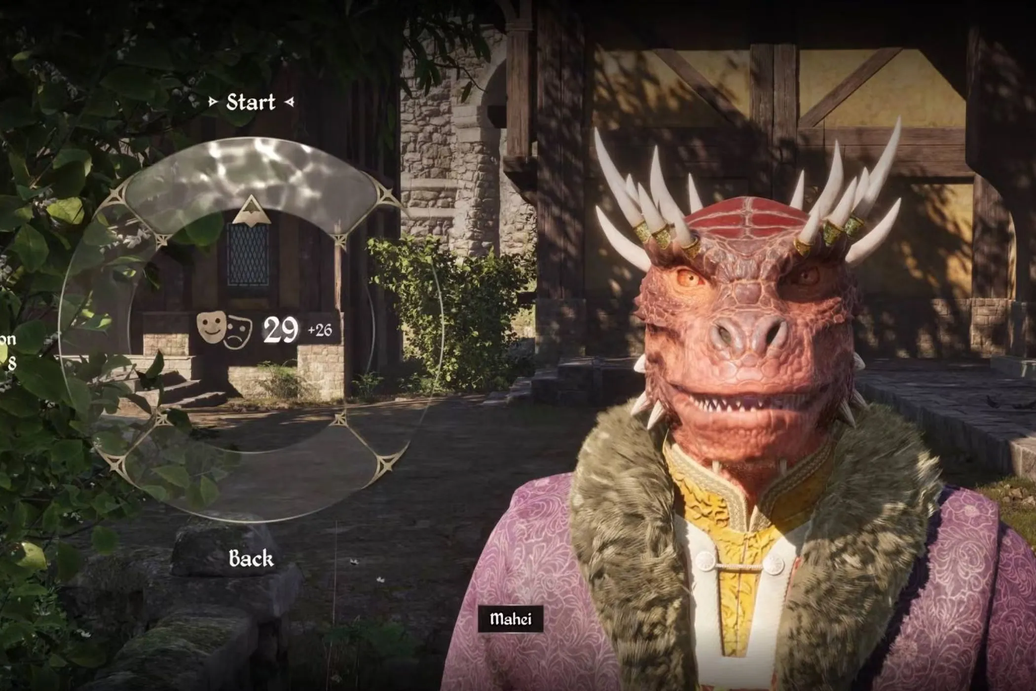Người chơi The Elder Scrolls IV: Oblivion Remastered đang tương tác với NPC Argonian