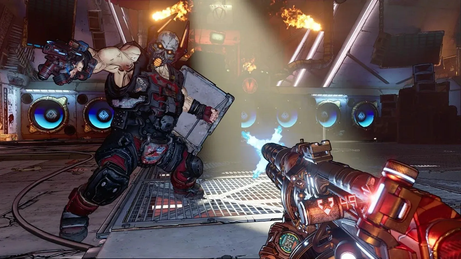 Người lính đang giao tranh trong game Borderlands 3 trên Nintendo Switch 2 với đồ họa mượt mà hơn