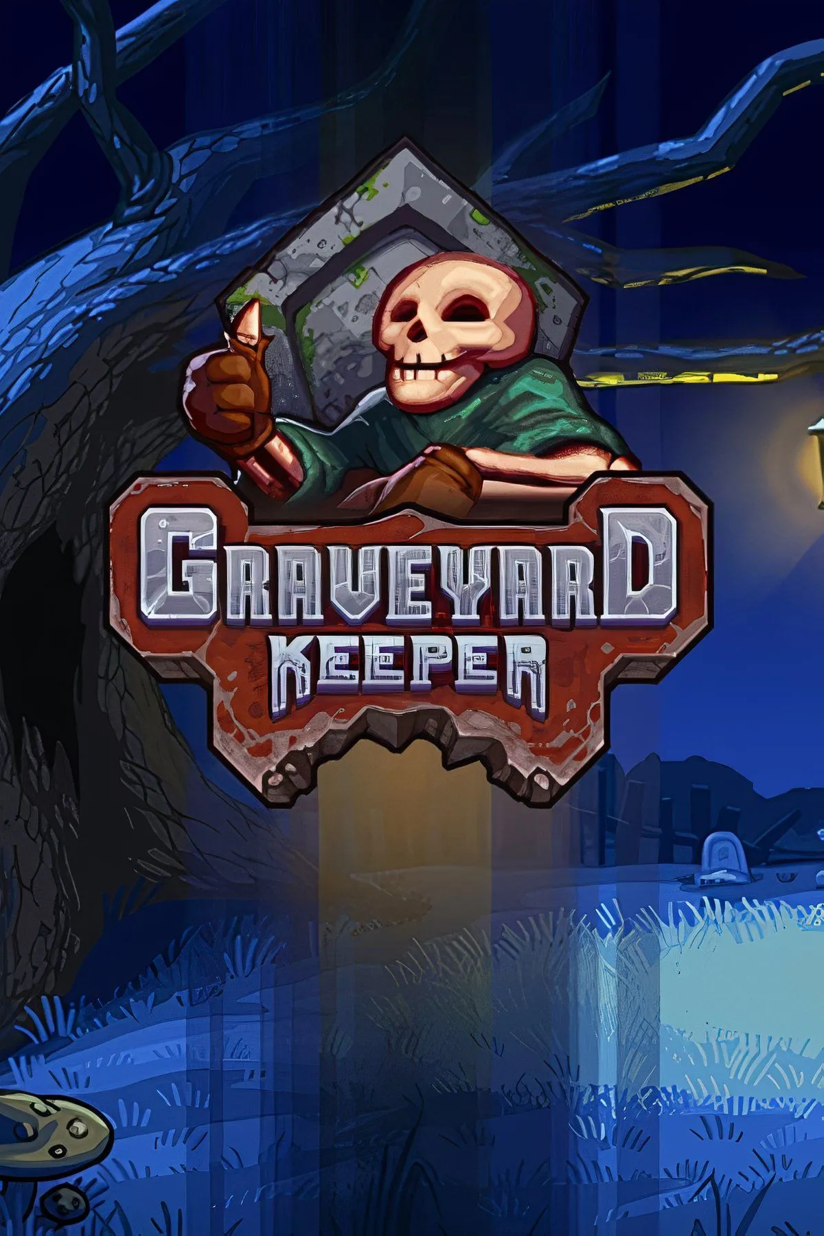 Người quản lý nghĩa địa trong game Graveyard Keeper với phong cách pixel art