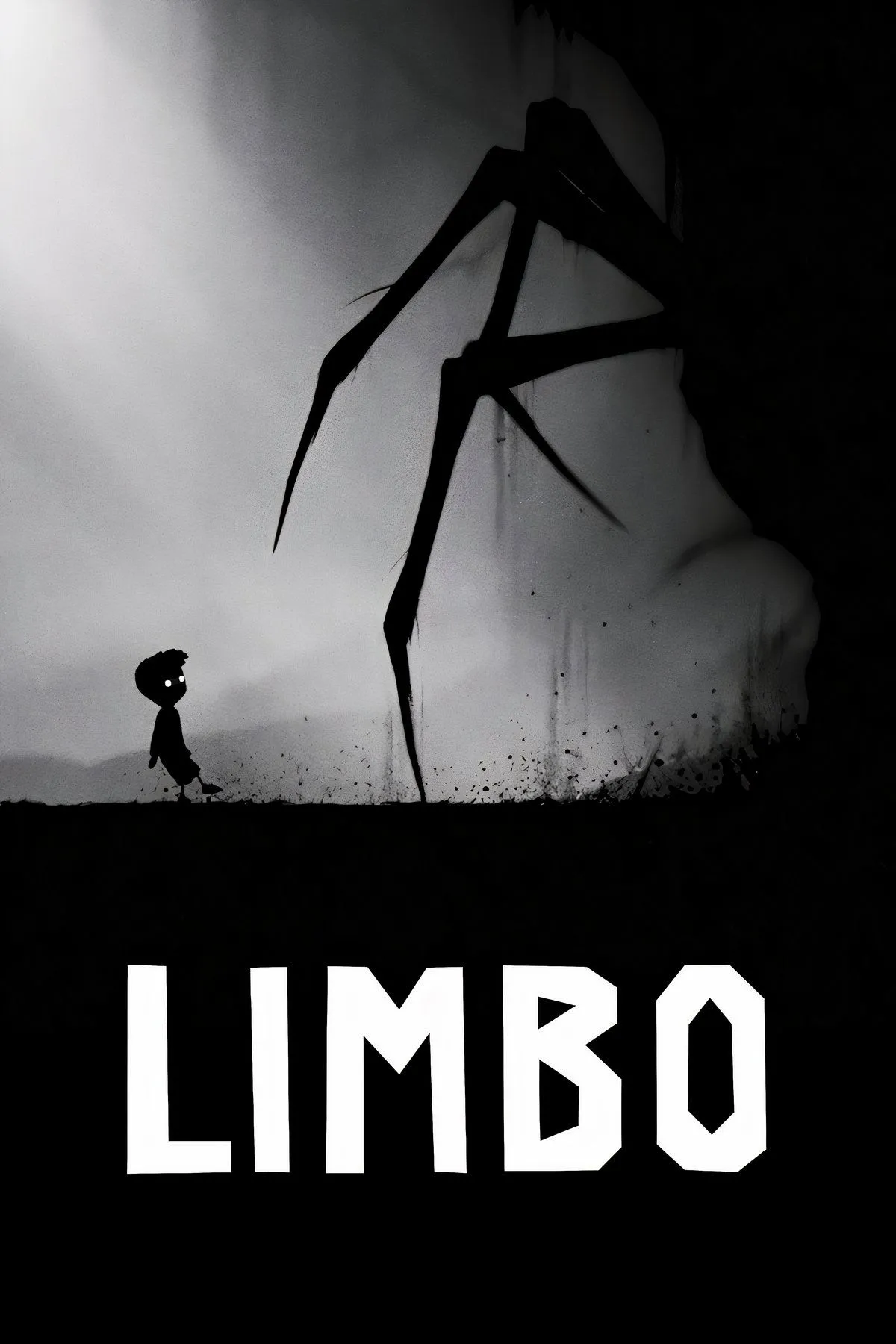 Nhân vật chính đơn độc trong bối cảnh đen trắng u ám của game Limbo