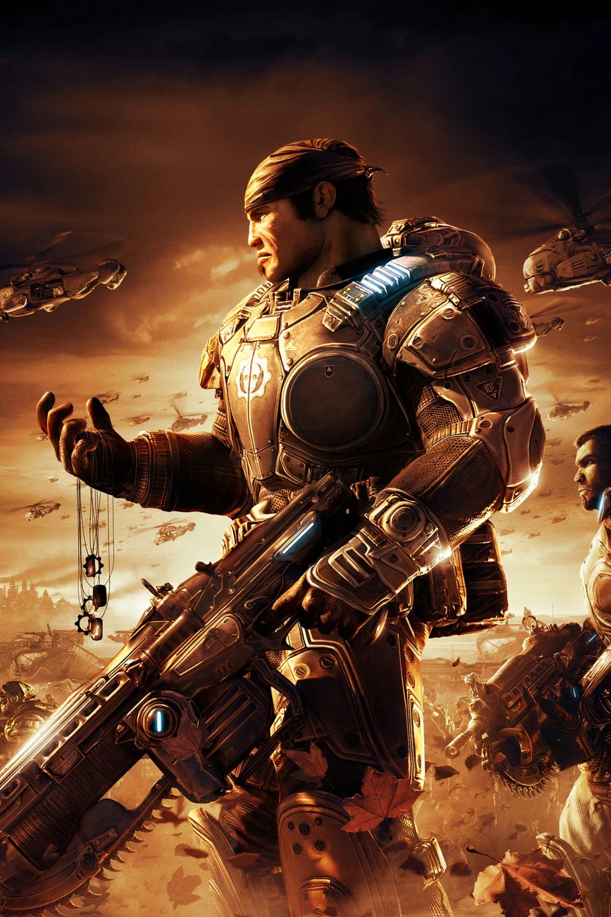 Nhân vật Marcus Fenix cùng đồng đội trong Gears of War 2 đang giao tranh ác liệt, minh họa gameplay bắn súng góc nhìn thứ ba đầy kịch tính.