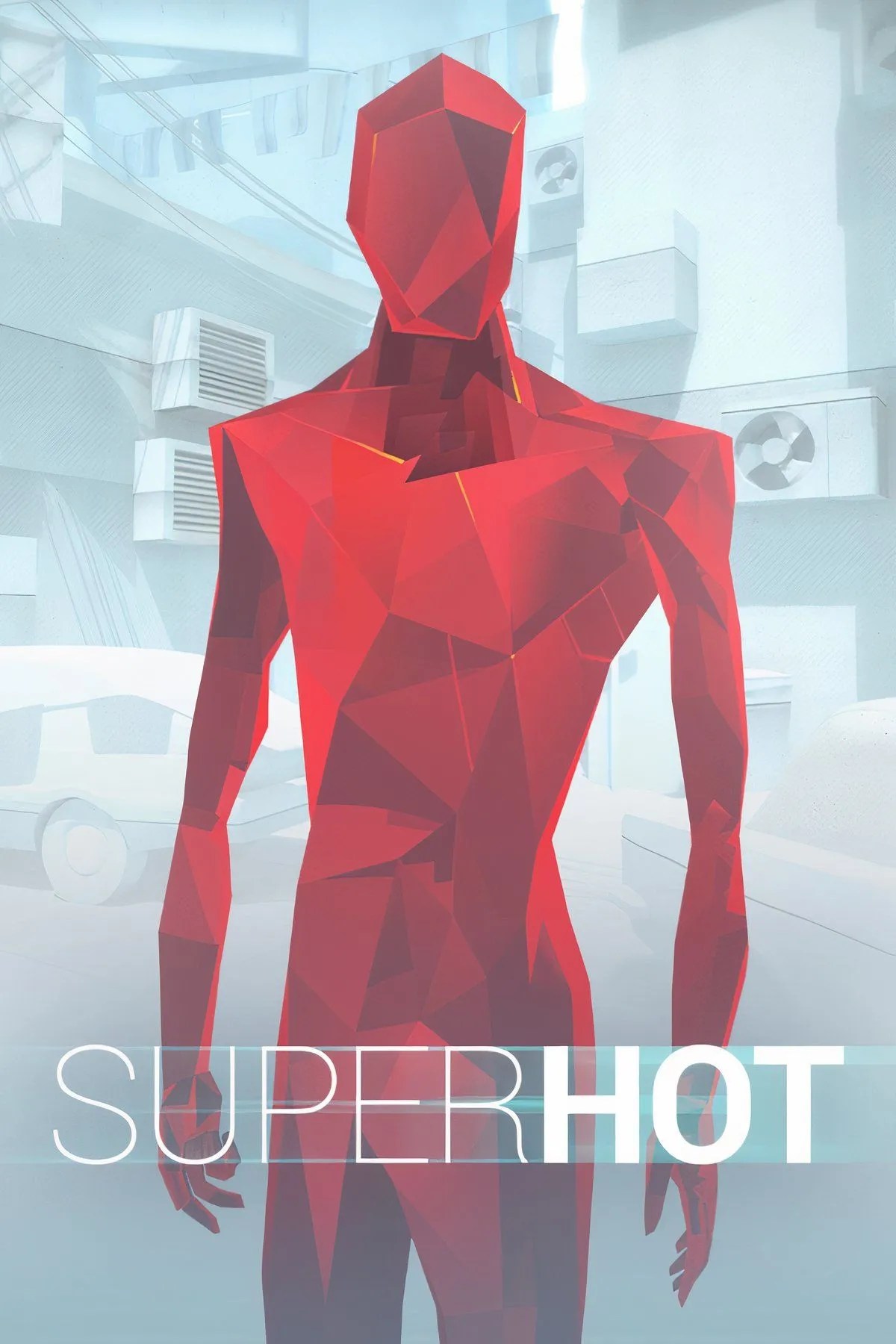 Nhân vật màu đỏ trong thế giới tối giản của Superhot, thể hiện cơ chế &quot;thời gian chuyển động khi bạn chuyển động&quot;