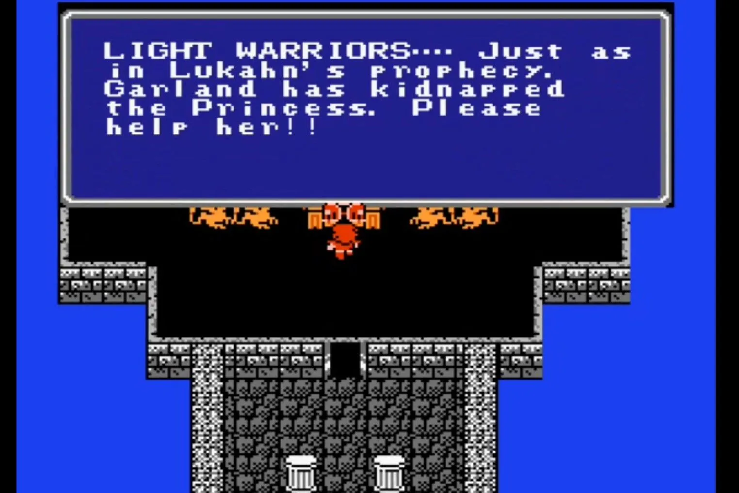 Nhóm Chiến Binh Ánh Sáng nhận nhiệm vụ trong Final Fantasy NES, mở đầu cuộc phiêu lưu RPG đầy thử thách