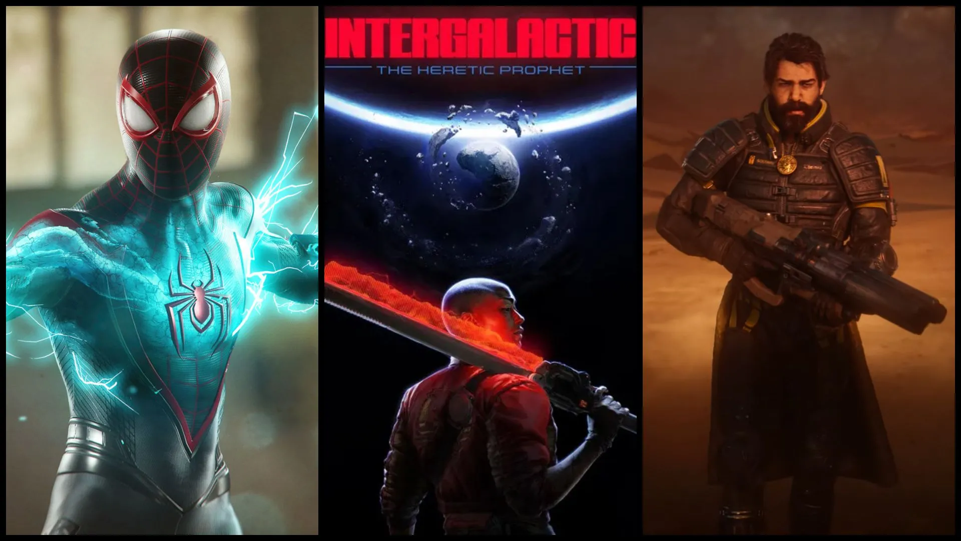 Những tựa game độc quyền nổi bật trên PlayStation như Spider-Man, Intergalactic và Saros, minh họa cho thị trường game console rộng lớn