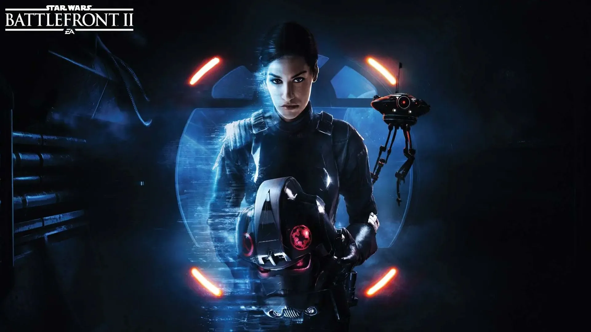 Nữ chỉ huy Iden Versio từ Star Wars Battlefront II (EA), đại diện cho kỷ nguyên game Star Wars dưới sự phát triển của Electronic Arts.