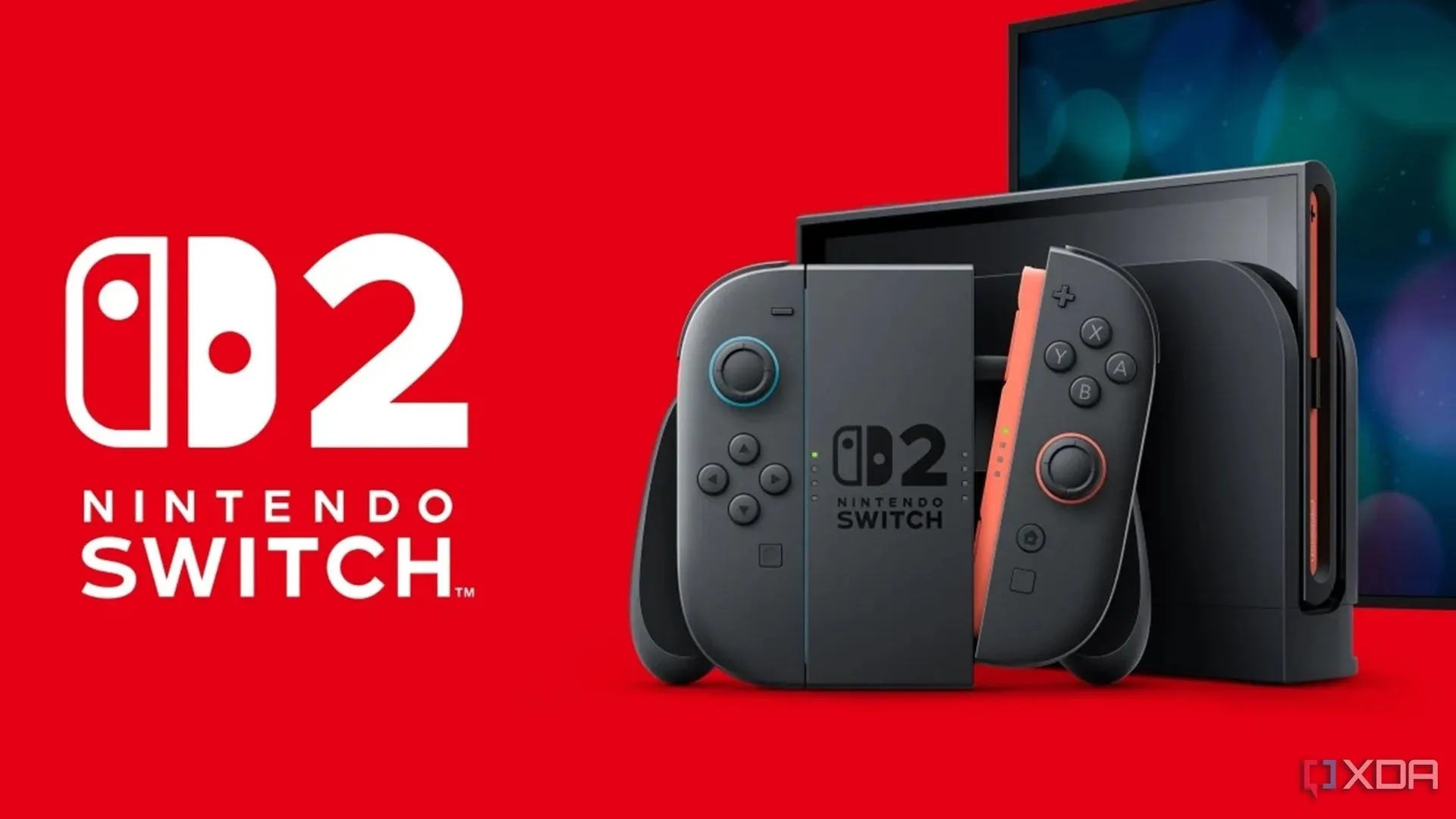 Poster ra mắt Nintendo Switch 2 với logo và hình ảnh console