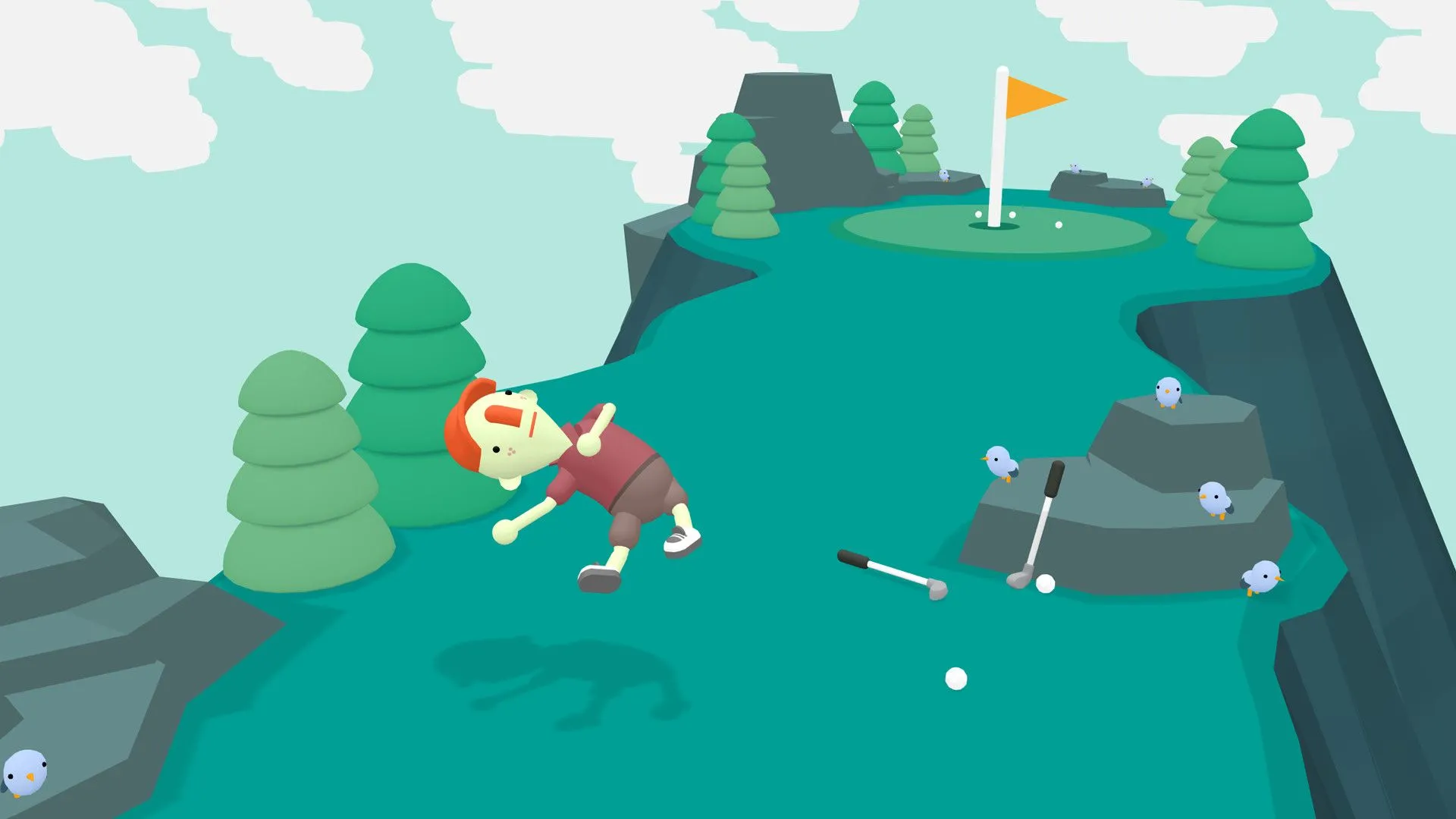 Sân golf "điên rồ" trong What the Golf? với chướng ngại vật hài hước