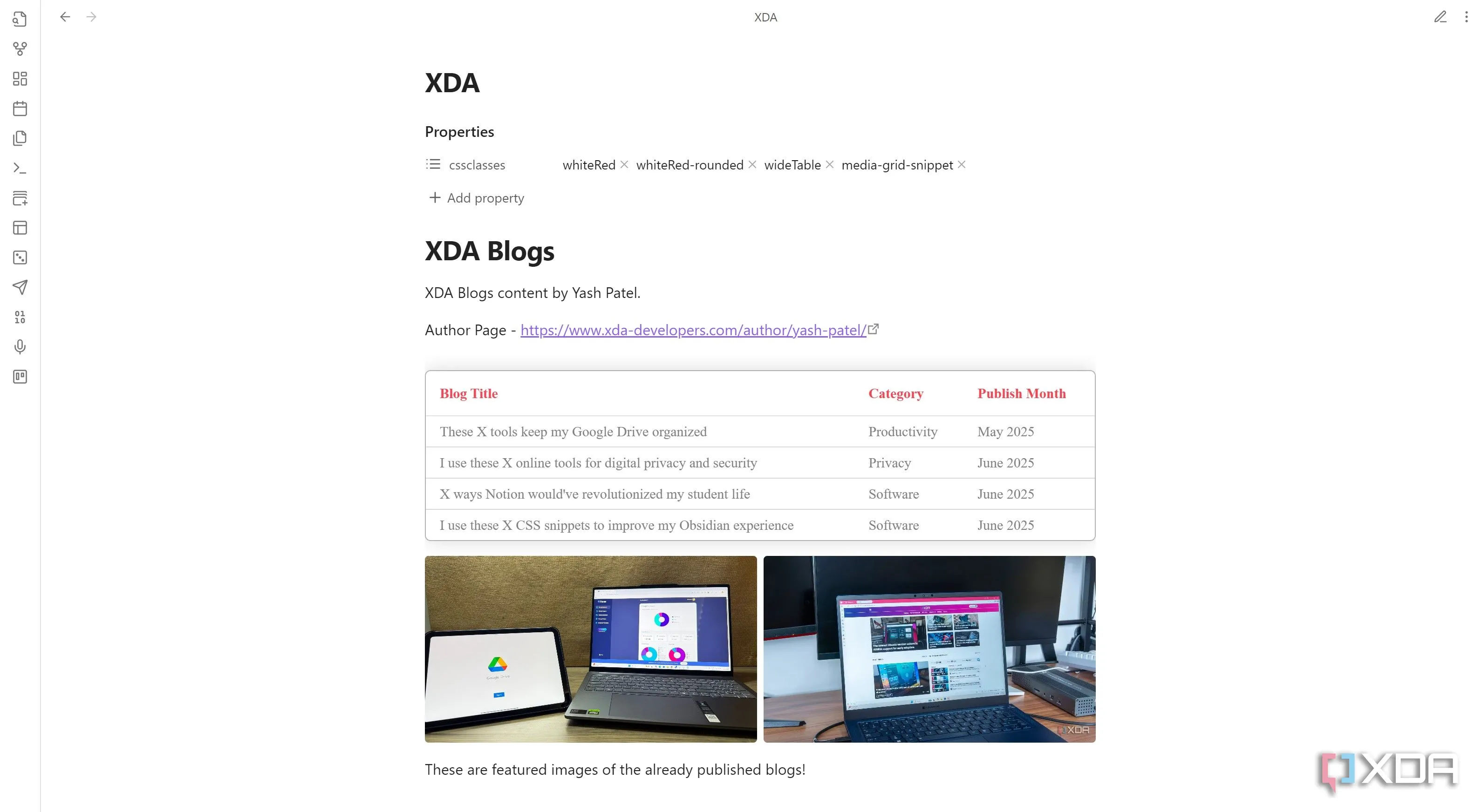 Sắp xếp file đa phương tiện theo dạng lưới trong Obsidian với Media Grid CSS