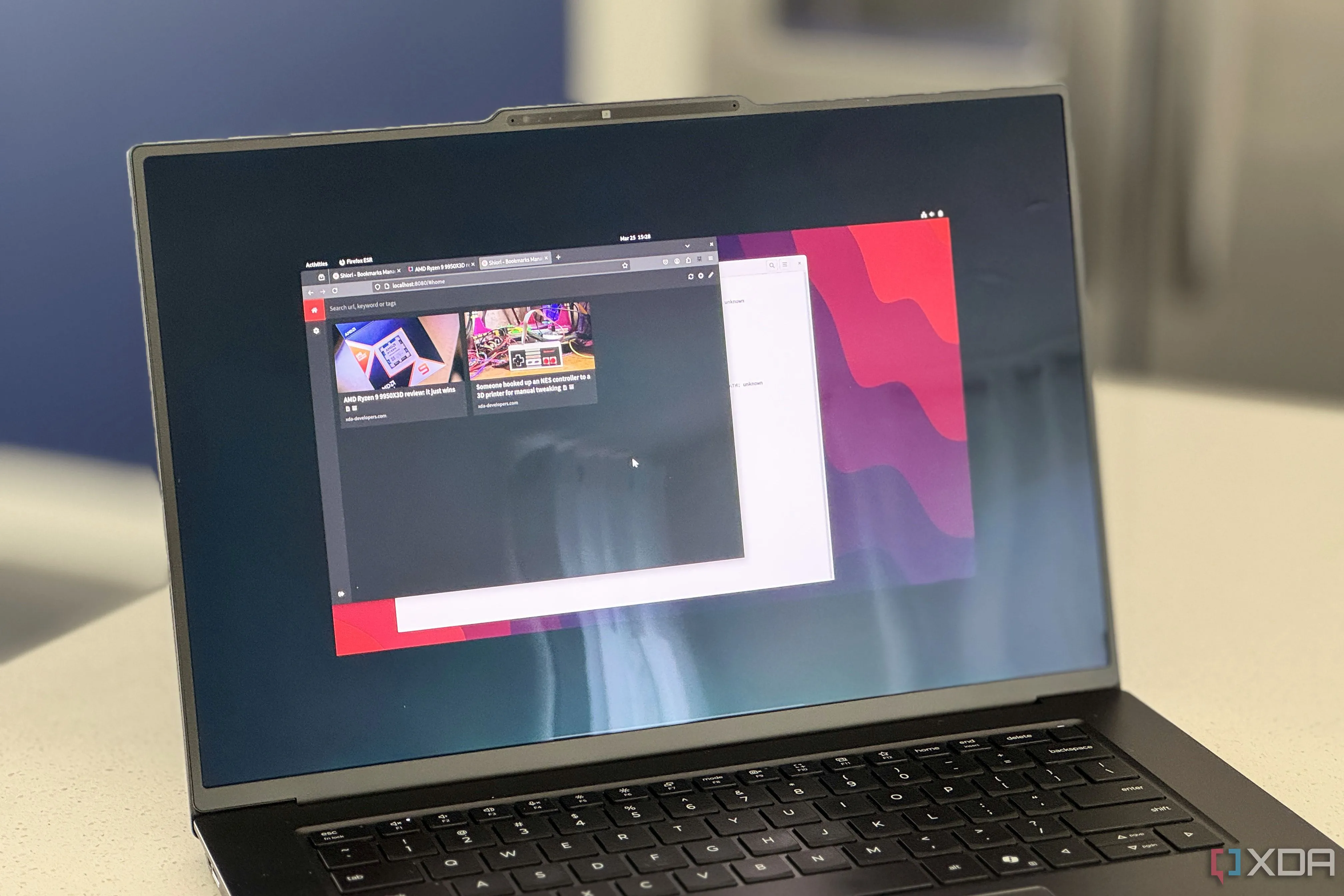 Shiori chạy trên màn hình ThinkPad